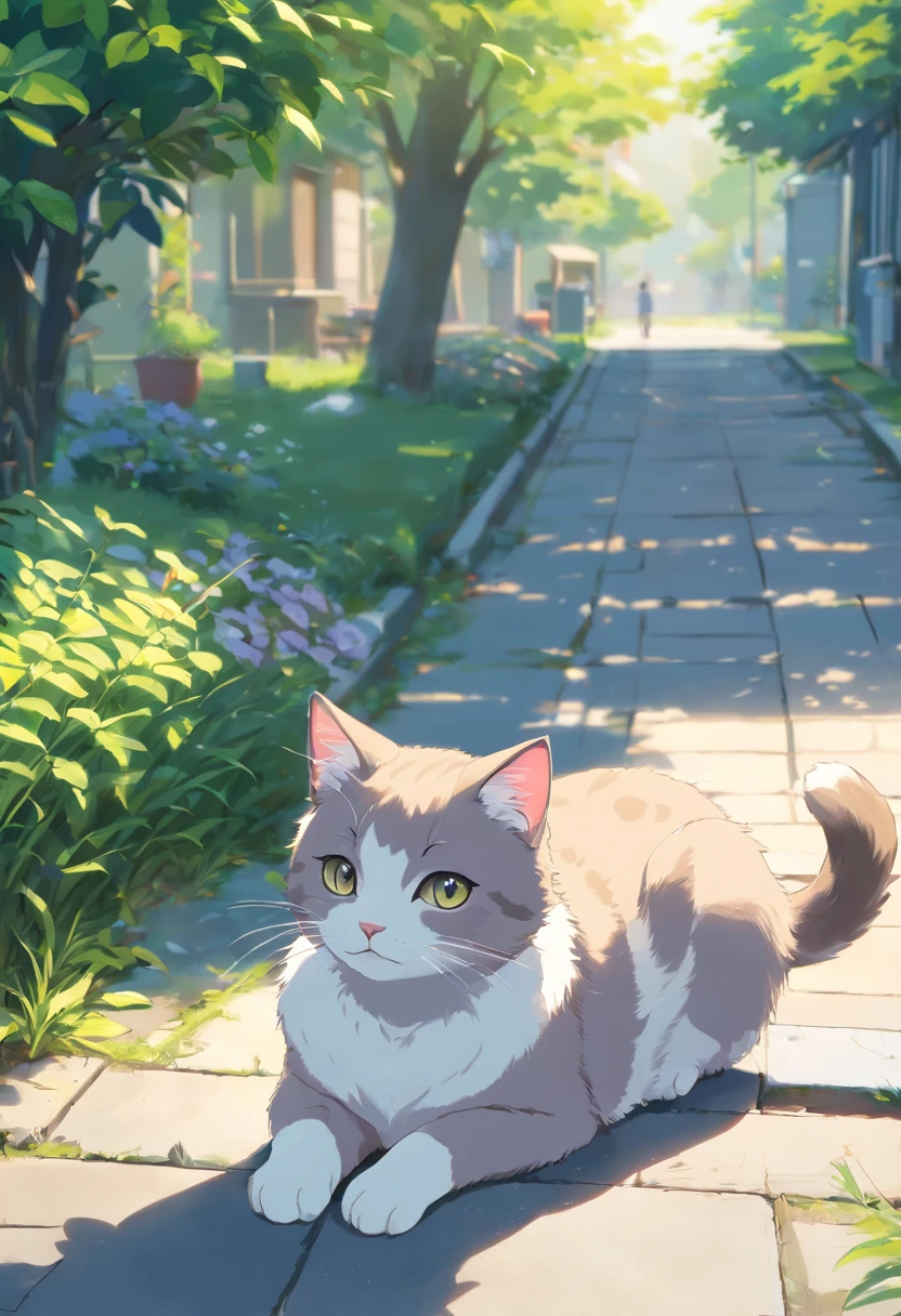 (best quality,highres,masterpiece:1.2),ultra-detailed,realistic,((cuteg)),grey and white cat,dumb-looking,silly,four paws on the ground,triple view design,fine details,extremely detailed,full body,antagonist male cat,flat coloring,reference sheet,Three cats