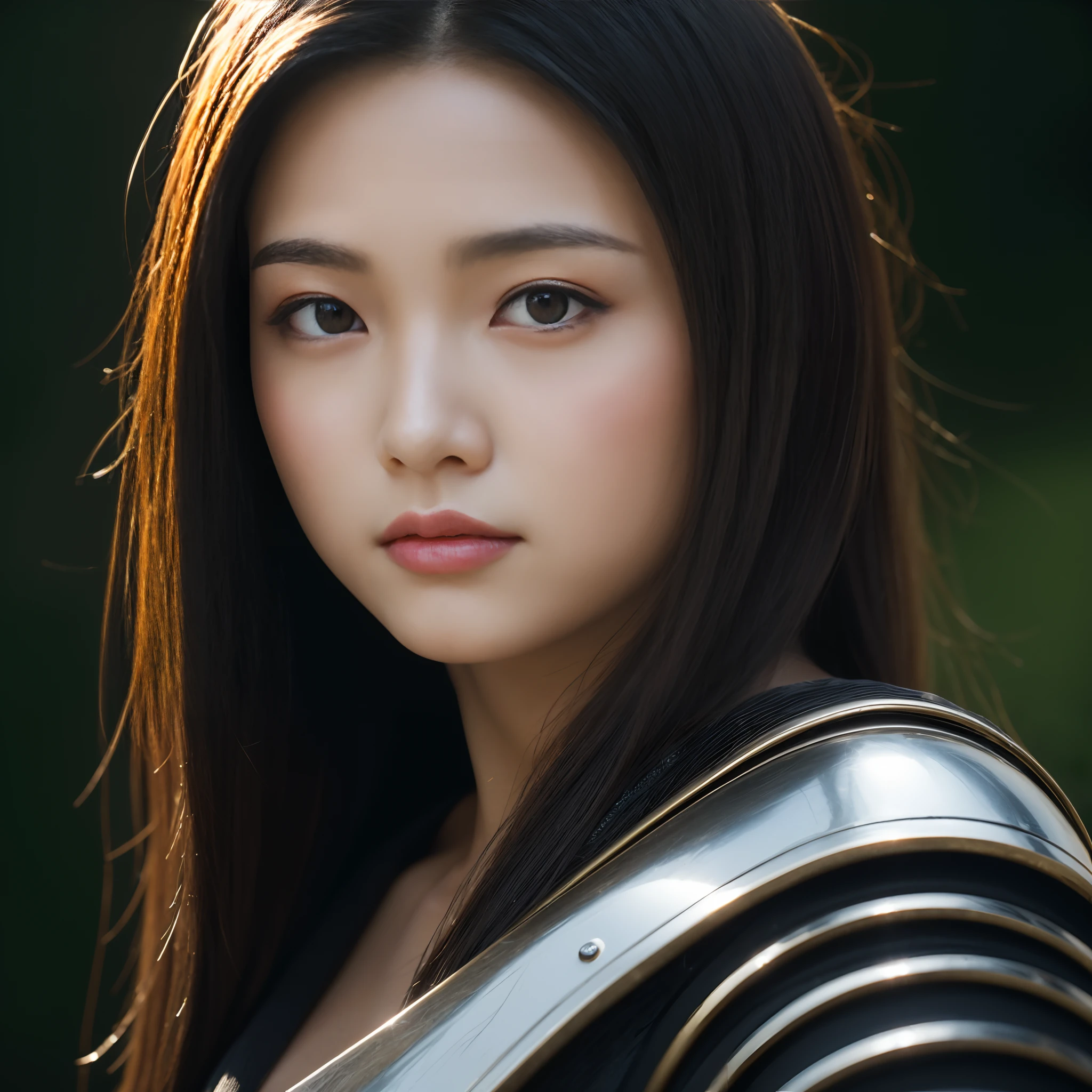 (photo realistic:1.4), (hyper realistic:1.4), (realistic:1.3), (smoother lighting:1.05), (increase cinematic lighting quality:0.9), 32K, 1Japanese choibusu girl,20yo girl, she wears SAMRAI armor,she has SAMRAI sword,realistic lighting, backlighting, light on face, ray trace, (brightening light:1.2), (Increase quality:1.4), (best quality real texture skin:1.4), finely detailed eyes, finely detailed face,