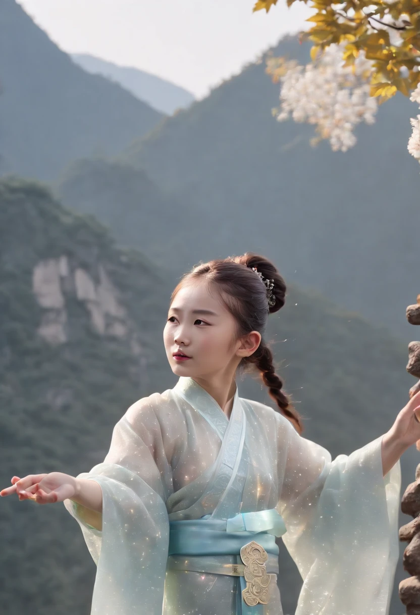 1boys,Young scholars of ancient China,Holding a golden brush,Writing is in full swing,(Transparent glowing kanji hovering in midair:2),(Plain text background:2),Vertical text,glittery,Scholar in blue robes,Long flowing hair flutters in the wind,16k, hyper HD, high resolution, Very detailed, Best image quality,dynamicposes,(20 columns of Chinese characters:2),arranged in an orderly fashion