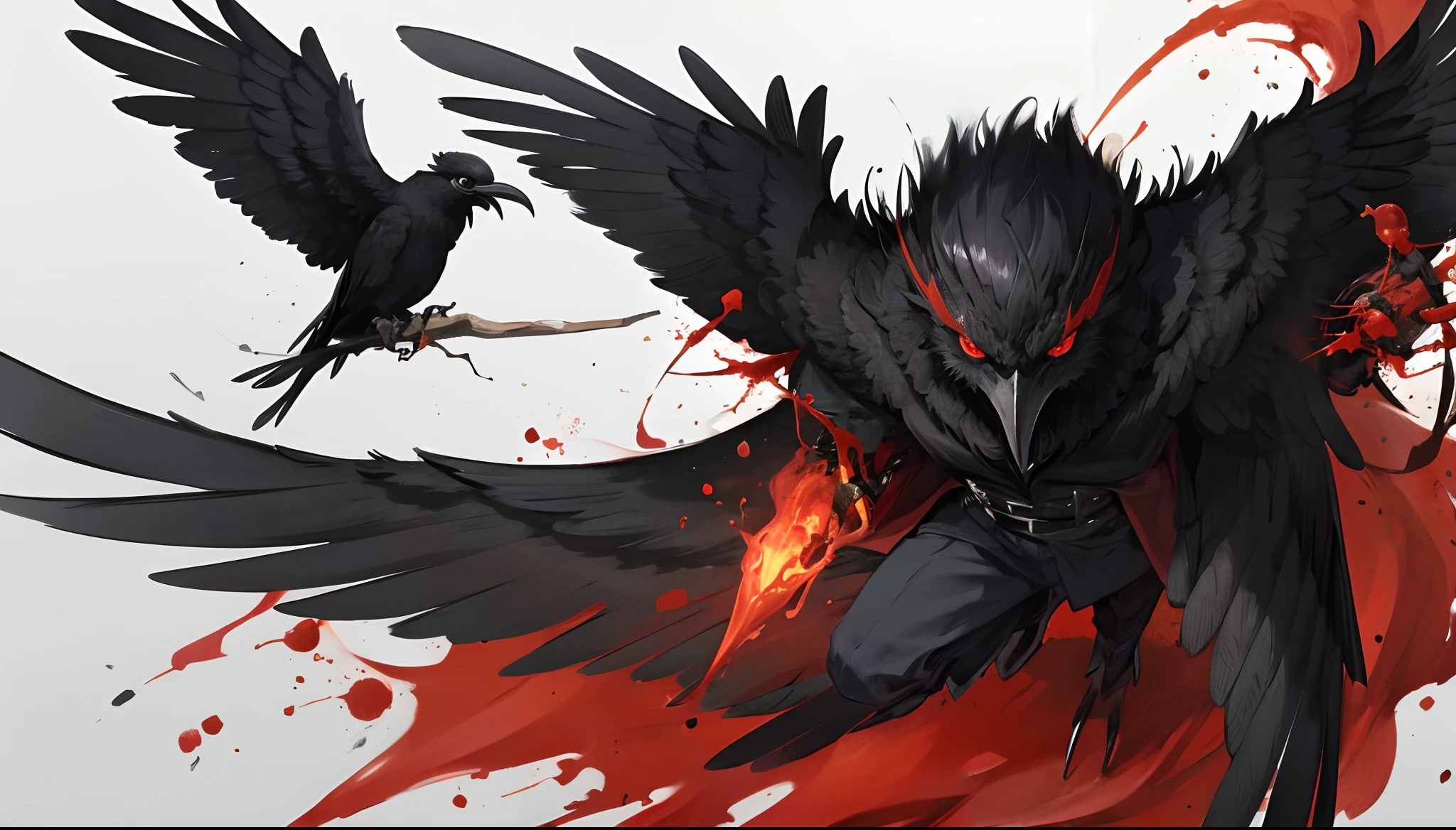 cawing ravens,personification