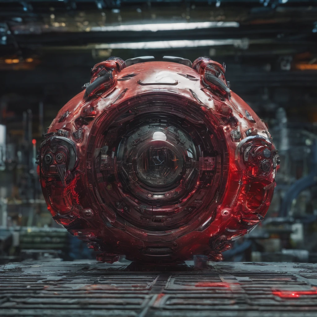 A huge red worn-out irregular sphere,Broken,Wrapped in mucus,Does not emit light,Bloody jewelry area in the back room,Various mucus,Interlaced complex,32K(tmasterpiece,k hd,hyper HD,32K) ,Yao Lang protector (realisticlying:1.4),Staggered totem,The background is pure,A high resolution, the detail, RAW photogr, Sharp Re, Nikon D850 Film Stock Photo by Jefferies Lee 4 Kodak Portra 400 Camera F1.6 shots, Rich colors, ultra-realistic vivid textures, Dramatic lighting, Unreal Engine Art Station Trend,No Man