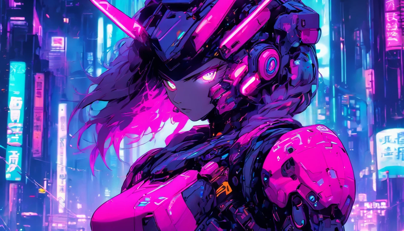wallpaper, 8k, 800 mm lens, cinematic, masterpiece, beautifully detailed, futuristic female, ghost in the shell, holding a gun, shooting with neon shells, neon colors, neon hair, short hair, neon outfit, cyber punk, neon signs, neon futuristic city

