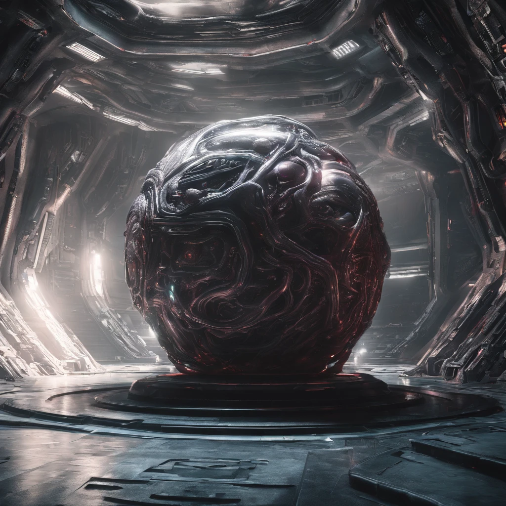a giant great irregular sphere wrapped in flesh and blood, beset quality, chiaroscuro, film grain, chromatic aberration abuse, drop shadow, first-person view, UHD, high details, UHD, super detail, high details, best quality