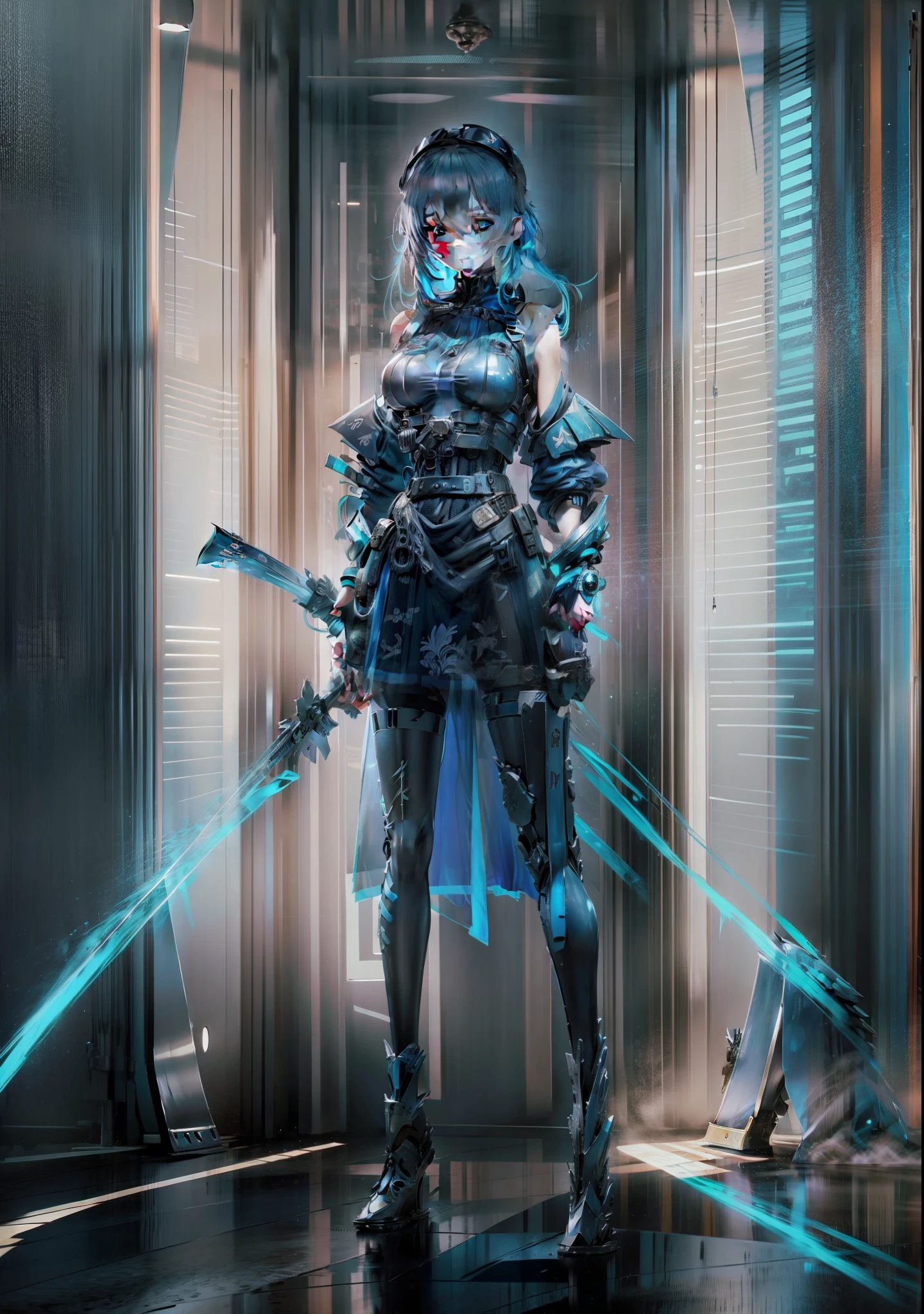 blue hair,hentail realism, shadowing,,character sheets, reference sheet, Standing painting, 8K, Super detail, 1080p, Women's HD,femele, 16k, A high resolution, Best quality, High quality, Anatomically correct, Masterpiece, ccurate, hyper HD,As graceful as a swan,unreal-engine, Ghibli-like colors, anime big breast, Standing painting, angle of view,battle armor,ssee-through,Lace skirt