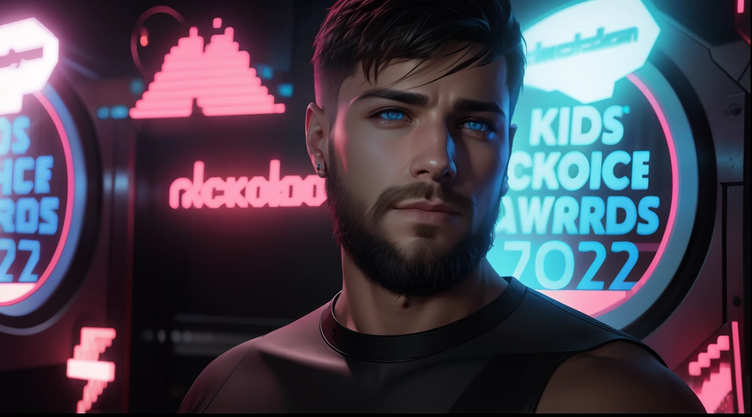 Cyberpunk handsome boy ultra realistic face 8k ultra realistic