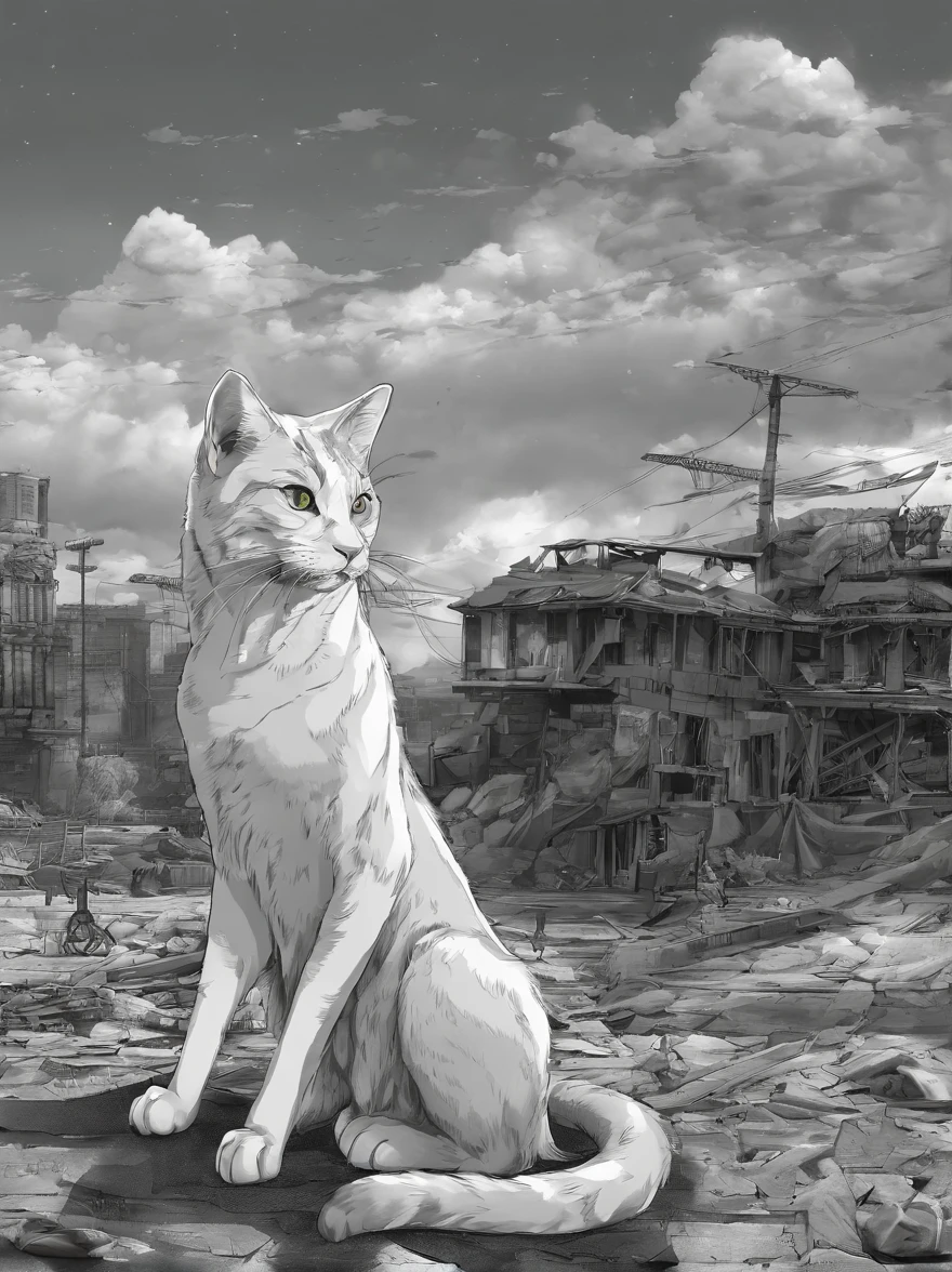 (Best quality,A high resolution,Masterpiece:1.2),Ultra-detailed,Realistic,((adolable)),Gray and white cat,Looks stupid,Silly,Four paws on the ground,standing on your feet,Three-view design,Fine details,Extremely detailed,full bodyesbian,Antagonistic male cats,Flat coloring,reference sheet,Three cats