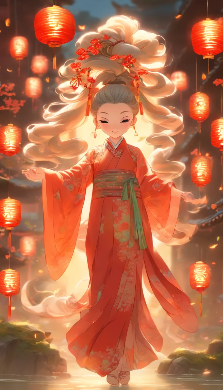 mid-autumn festival,1girll,Ancient Chinese clothing,(Mooncake in hand),(Rabbits are around),Wearing a long white dress,Long flowing hair flutters in the air,16K,hyper HD,very high res,Very detailed,Best image quality,dynamicposes