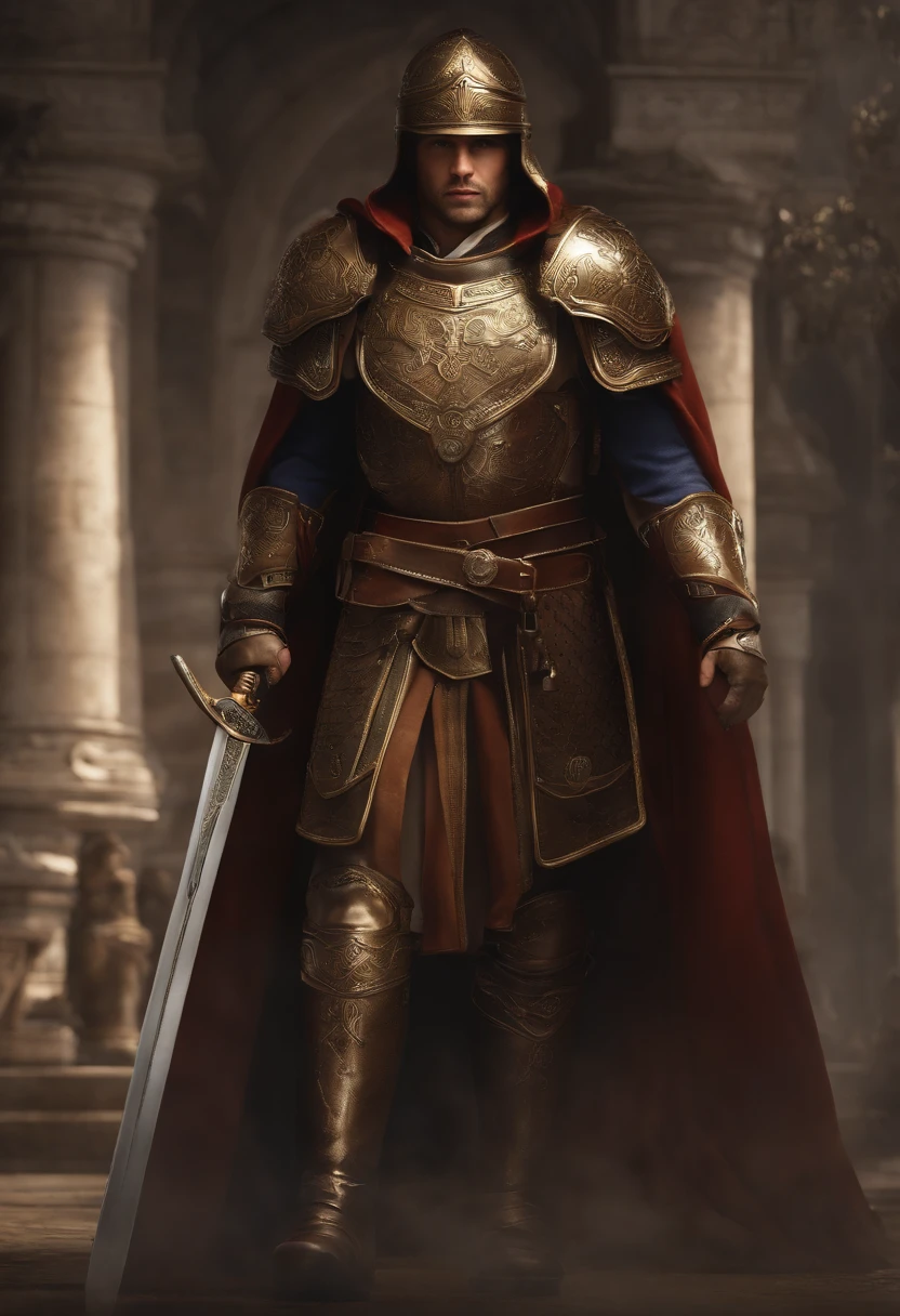 tmasterpiece,High definition CG diagram,Hermosa guerrera,Una mano sostiene una espada,Casco en una mano,Large models,Ojos y cara detallados,Figura alta,La rubia,Ropa de armadura completa,Botas por encima de la rodilla,Colores brillantes de armadura,exquisite decoration,temperamento encantador,Figura alta,Wide buttock,muslos gruesos,Una vista majestuosa,Stand en guerra。