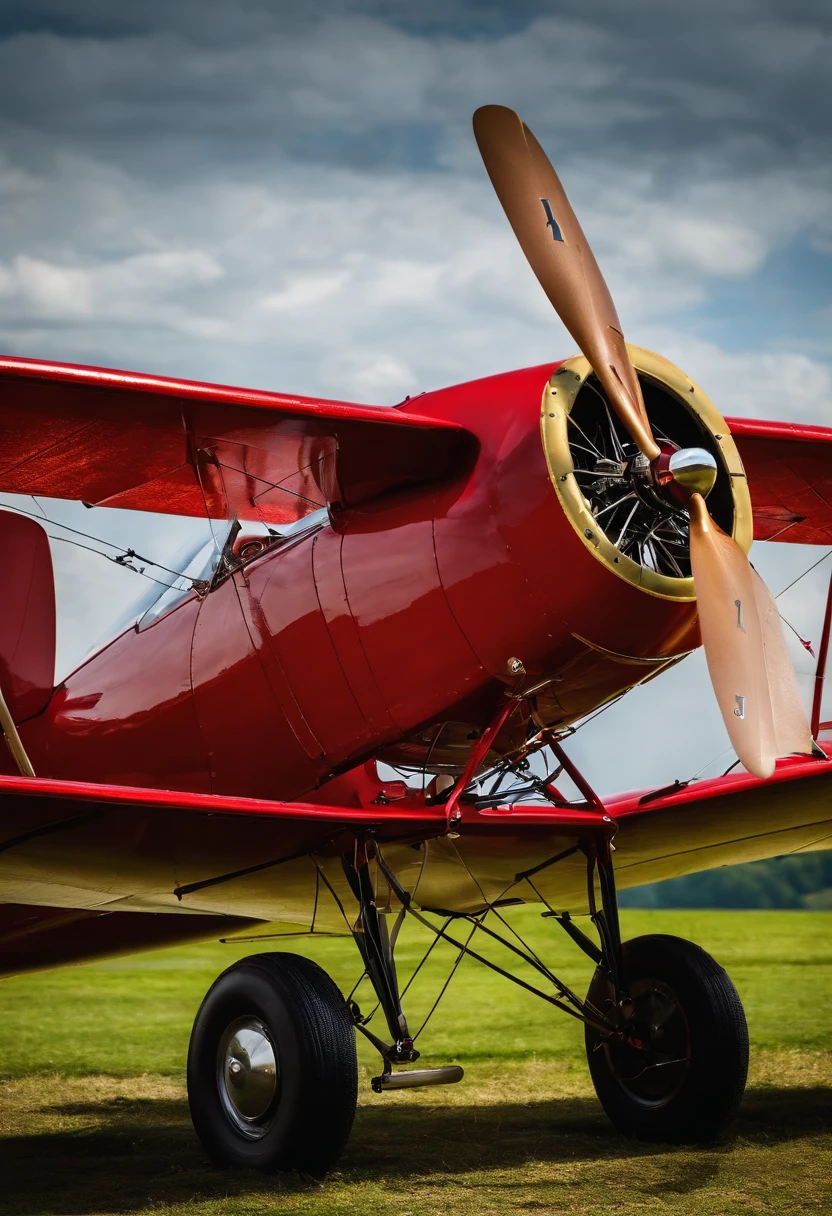 caudron c.600 aiglon Red monoplane mont々Flying over