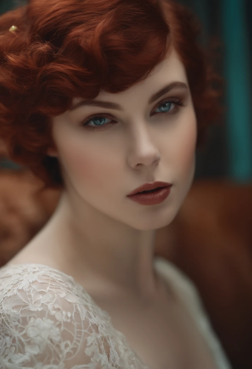 Fat too white, white skin, short hair