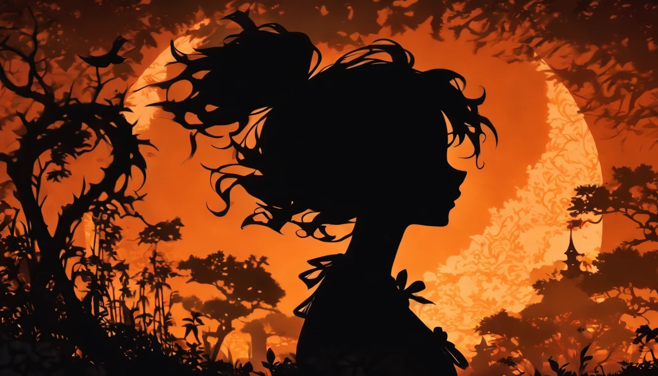 (Silhouette Art,cutouts:1.6)
(((Paper cutting art,A world where only black exists:1.3)
(Cowboy Shot),1 girl,Solo,
(Girl in dress,profile:1.2),white, Clear and beautiful face,Countless meteors、The Moon Behind、Train in the sky
break
(Dark Moon)
Textured glass background,Tarot card atmosphere