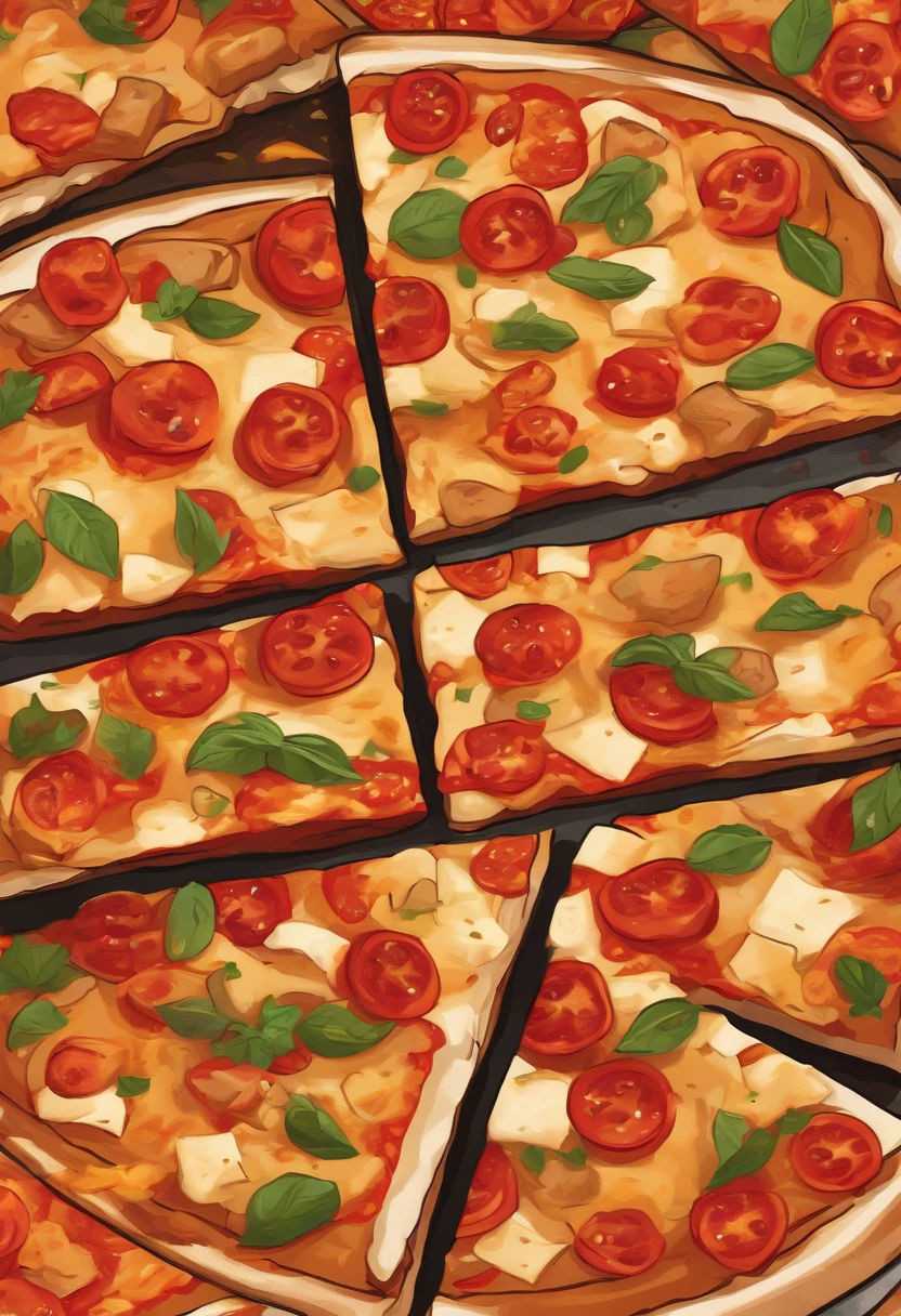 crie uma iamgem 2d de uma Pizza.