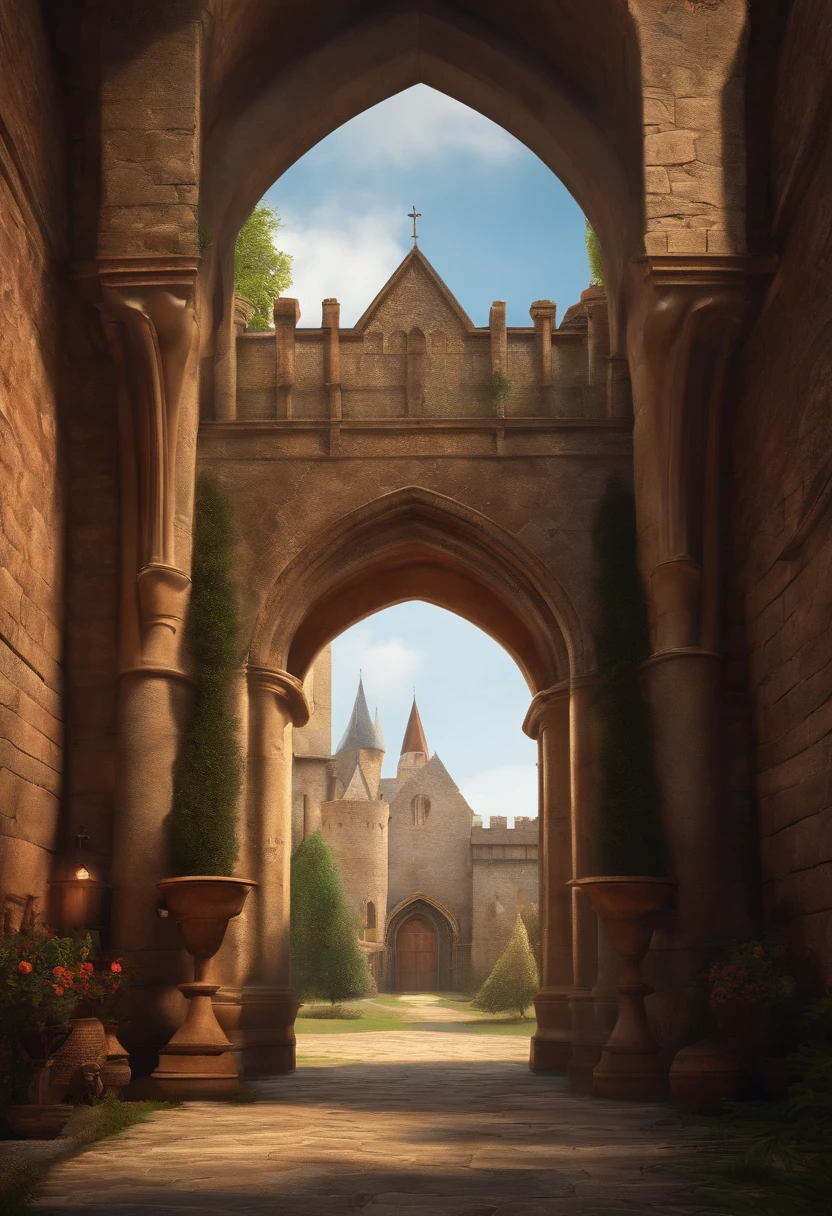 Medieval Academy, large gate, Scenes,Chamber,