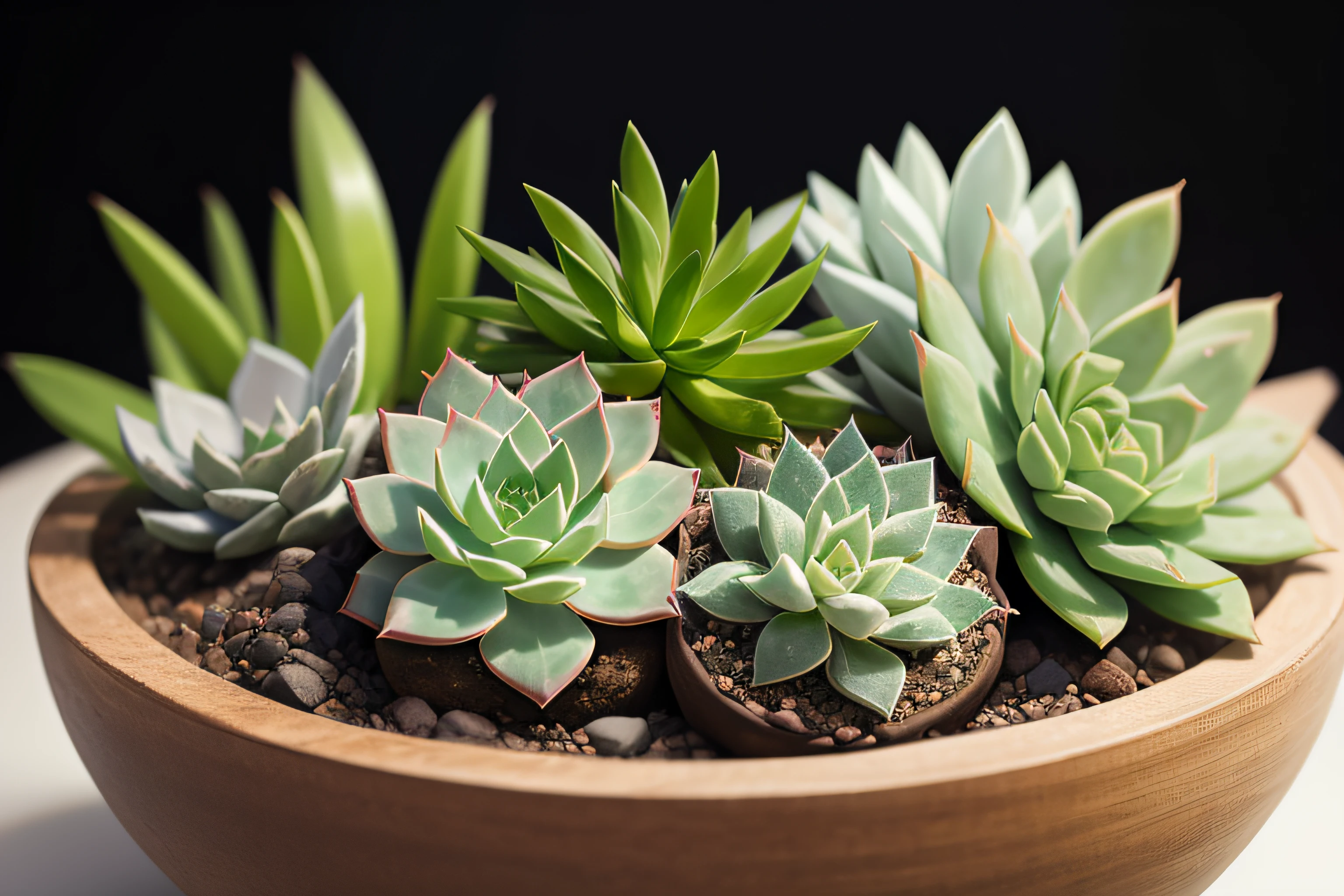 Succulents、collection、no humans、White background、photos realistic