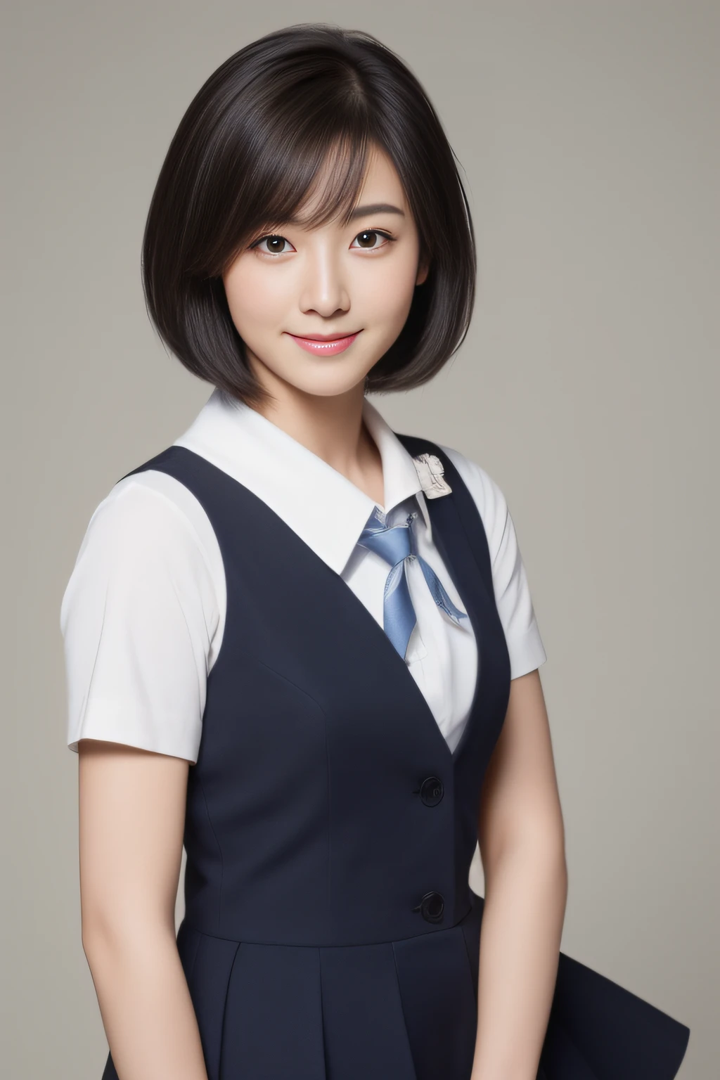 ((8k:1.27、top-quality、masterpiece、超A high resolution:1.2))、 beautiful japanese female、 (High School Teacher:1.3)、1girl、teacher outfit、a large bust:1.5、valley、Dark hair、black eyes、short-hair、Beautuful Women、High School Classroom、early evening、A seductive smile、((perfect anatomia、Beautiful limbs,Healthy body、Beautiful skin))、naturalbody、profetional lighting、Professional filming、gravure、