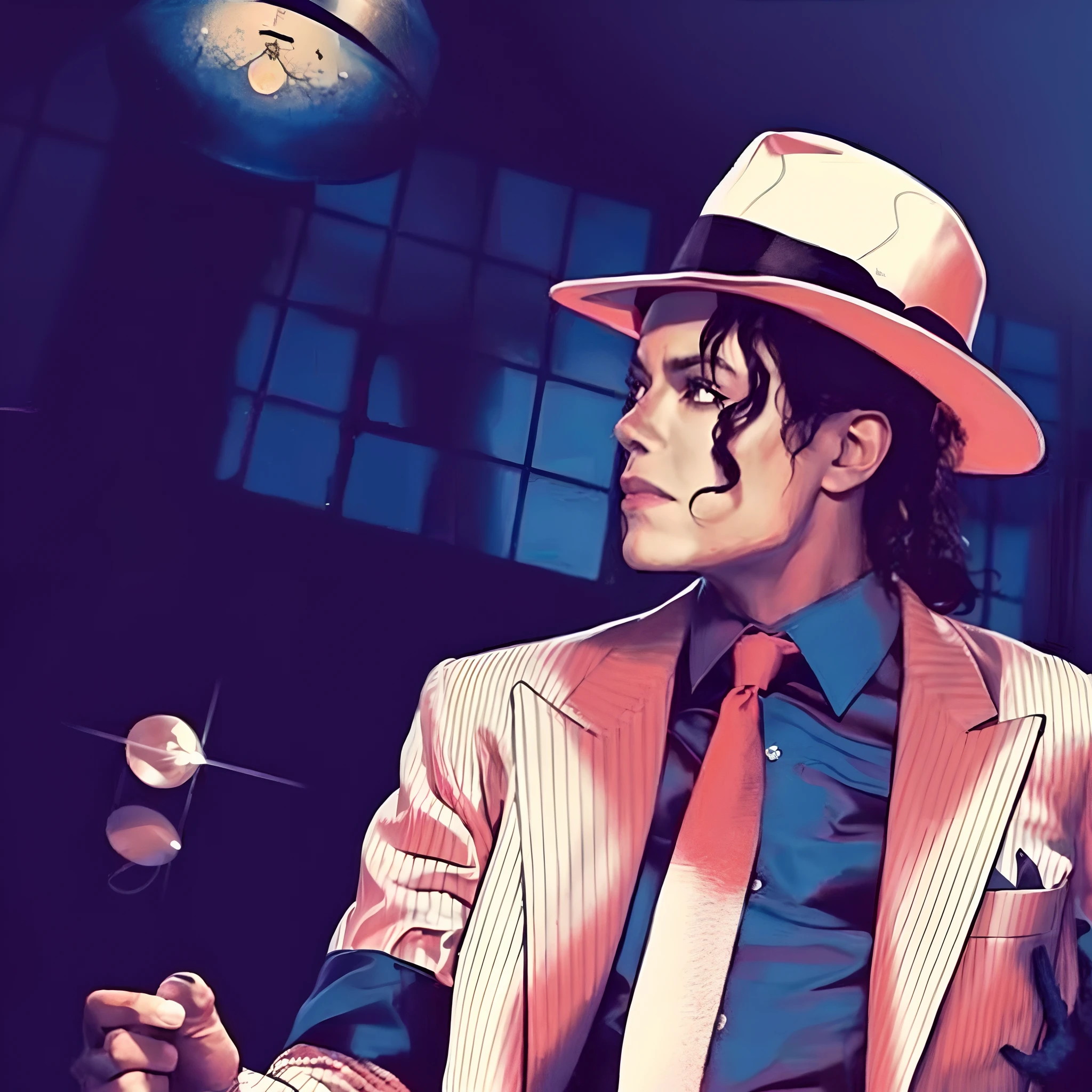 Il y a un homme en costume et chapeau, Portrait de Martin Ansin, Martin alors, Michel_Jackson, Michael Jackson, Portrait de Michael Jackson, Portrait de Michael Jackson, Michael Jackson Danse de la Lune, Photo de Moonwalker, Fan Art dynamique, Thriller atmosphere, inspired by Michael Sittow, HQ Work, High quality wallpaper, 2d, 2 d