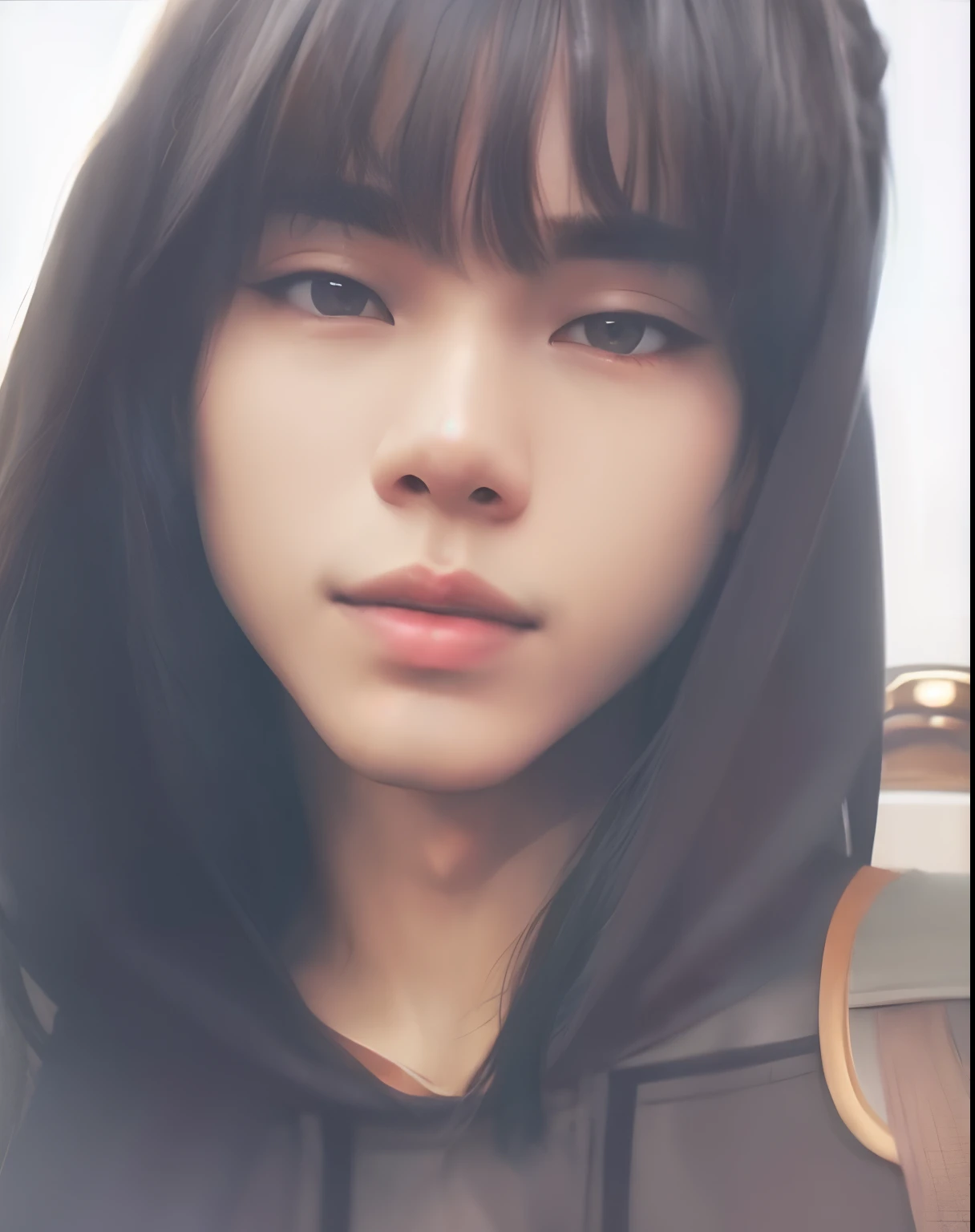 Pretty man, tanned skin