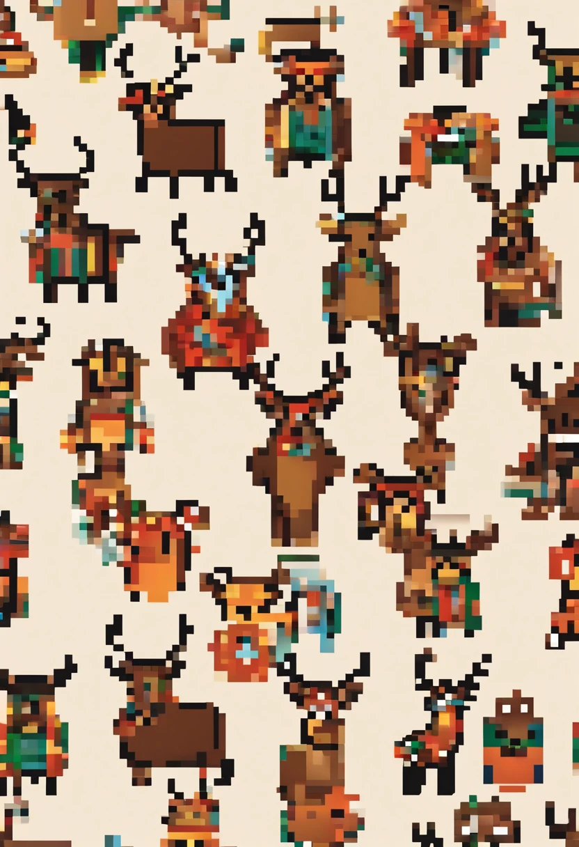Yi or Miao clothing,deers