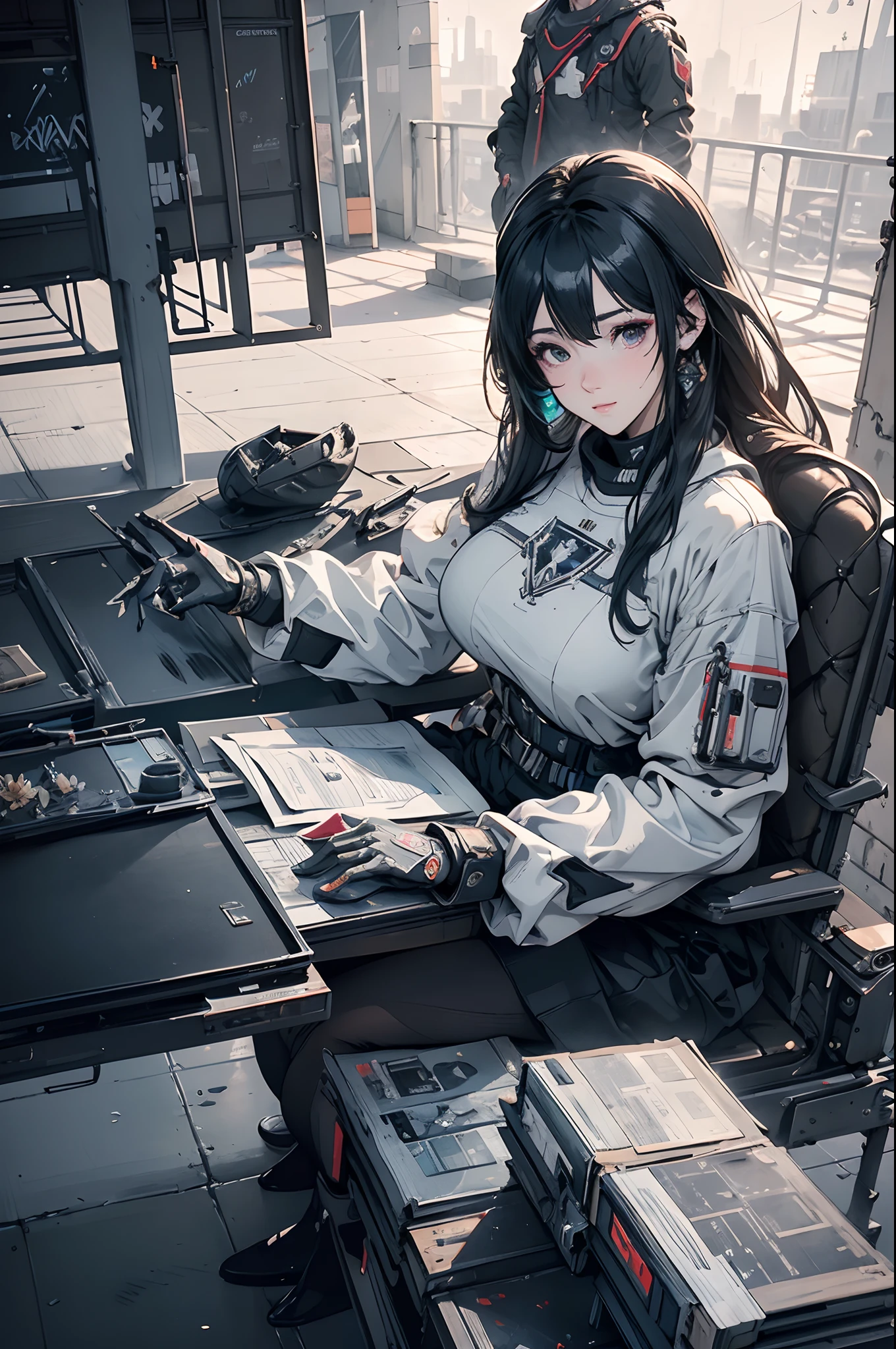 ((Best quality)), ((masterpiece)), (detailed:1.4), 3D, an image of a beautiful cyberpunk female,HDR (High Dynamic Range),Ray Tracing,NVIDIA RTX,Super-Resolution,Unreal 5,Subsurface scattering,PBR Texturing,Post-processing,Anisotropic Filtering,Depth-of-field,Maximum clarity and sharpness,Multi-layered textures,Albedo and Specular maps,Surface shading,Accurate simulation of light-material interaction,Perfect proportions,Octane Render,Two-tone lighting,Wide aperture,Low ISO,White balance,Rule of thirds,8K RAW,
