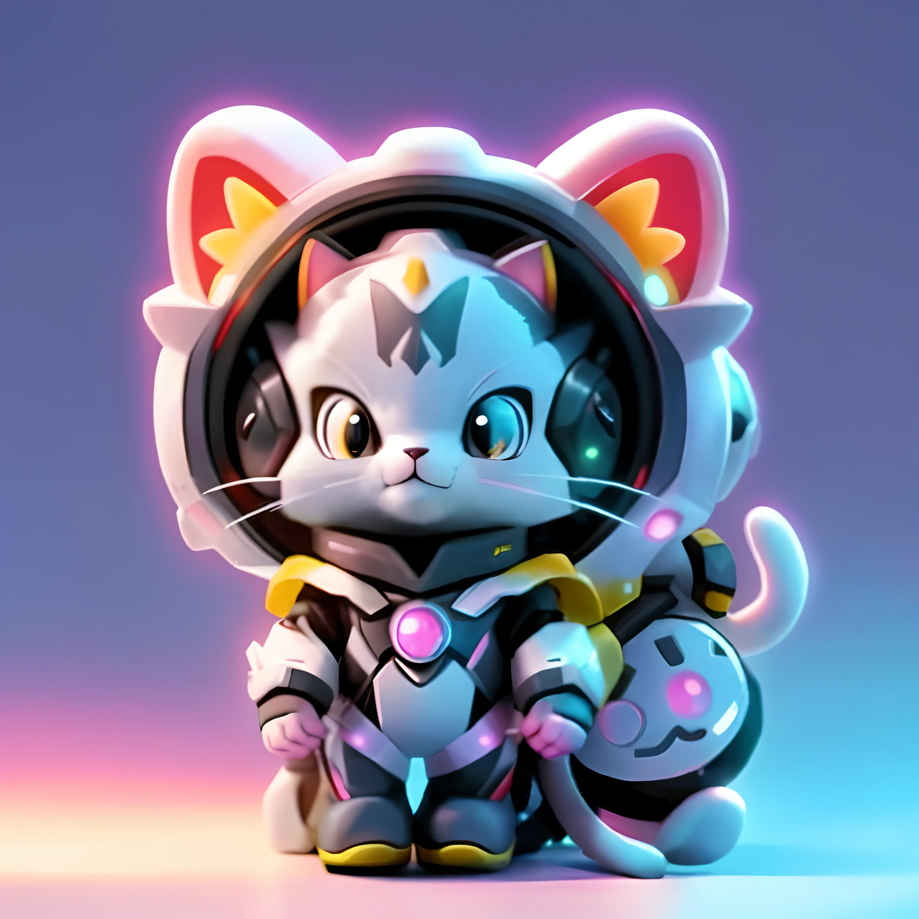 Cool sci-fi cat cool expression very handsome