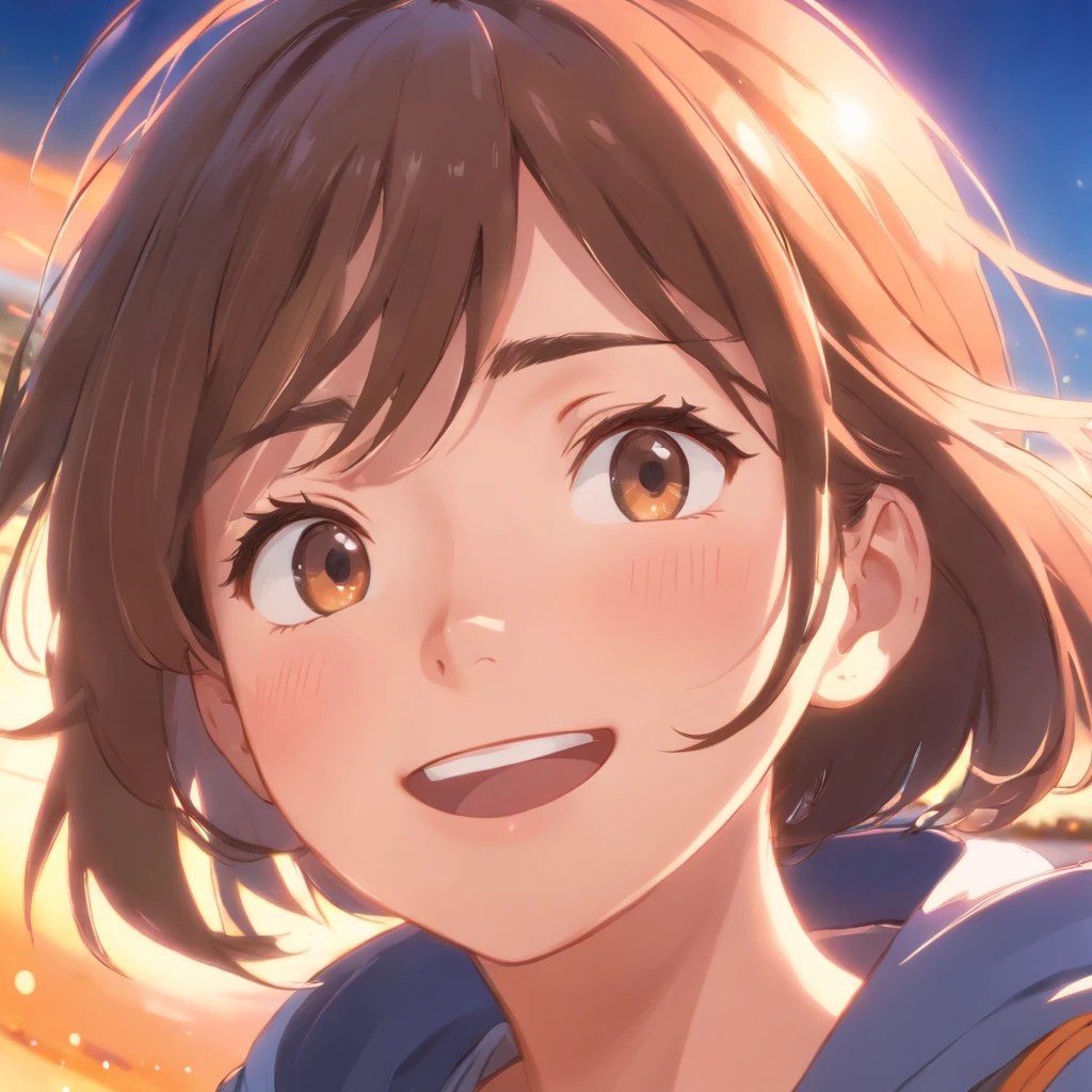 hyper photorealism, god light, Fuji colors, head out of frame, Close-up, hyper HD, Super detail, 16k,head portrait,one-girl,Laugh happily,