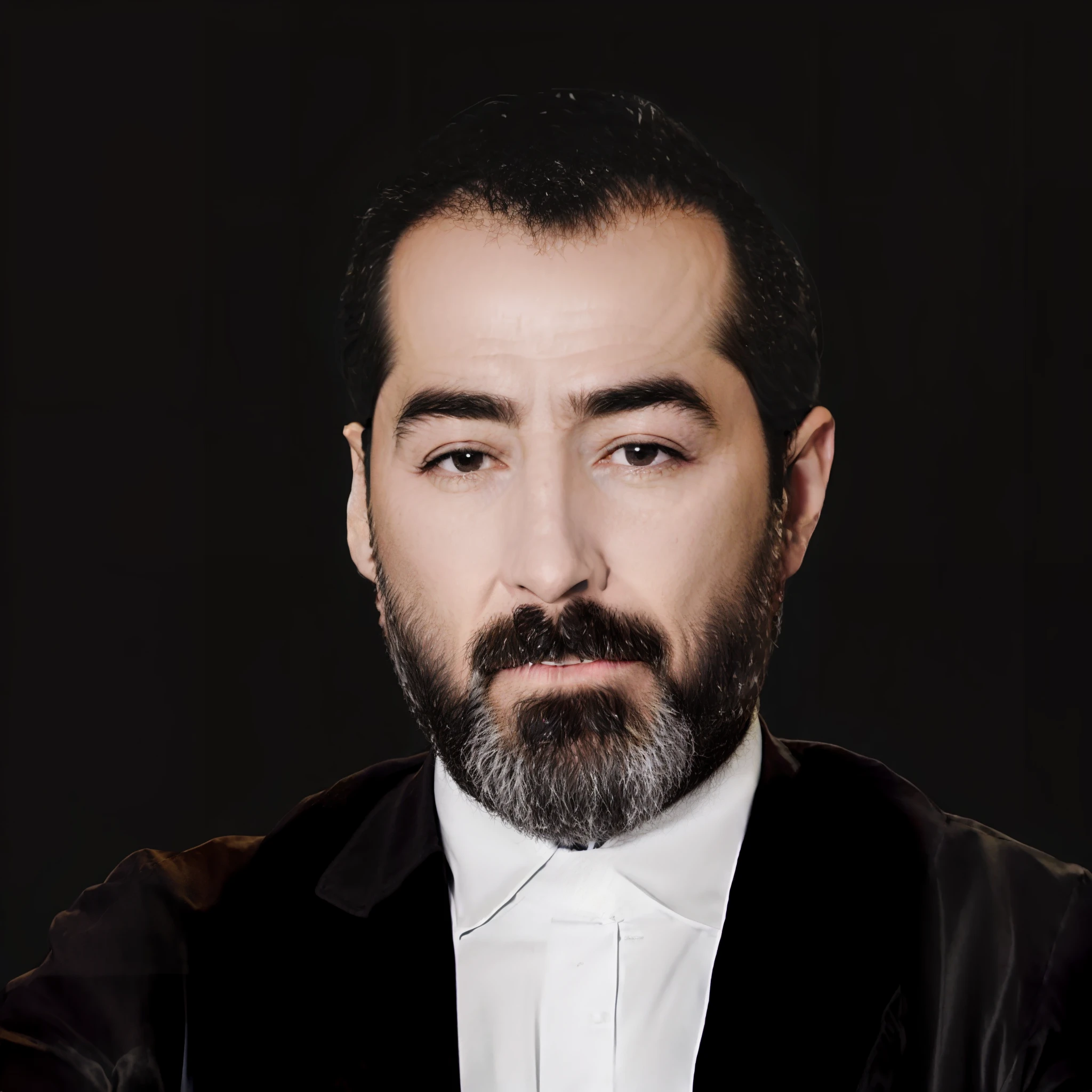 there is a man with a beard and a suit jacket, kurdish lawyer, baris yesilbas, emad mostaque, hicham habchi, jama jurabaev, elias chatzoudis, Ignacio Fernandez Rios, farid ghanbari, eytan zana, ahmad merheb, jamel shabbaz, mahmud barzanji