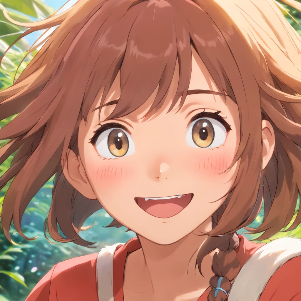 hyper photorealism, god light, Fuji colors, head out of frame, Close-up, hyper HD, Super detail, 16k,head portrait,one-girl,Laugh happily,