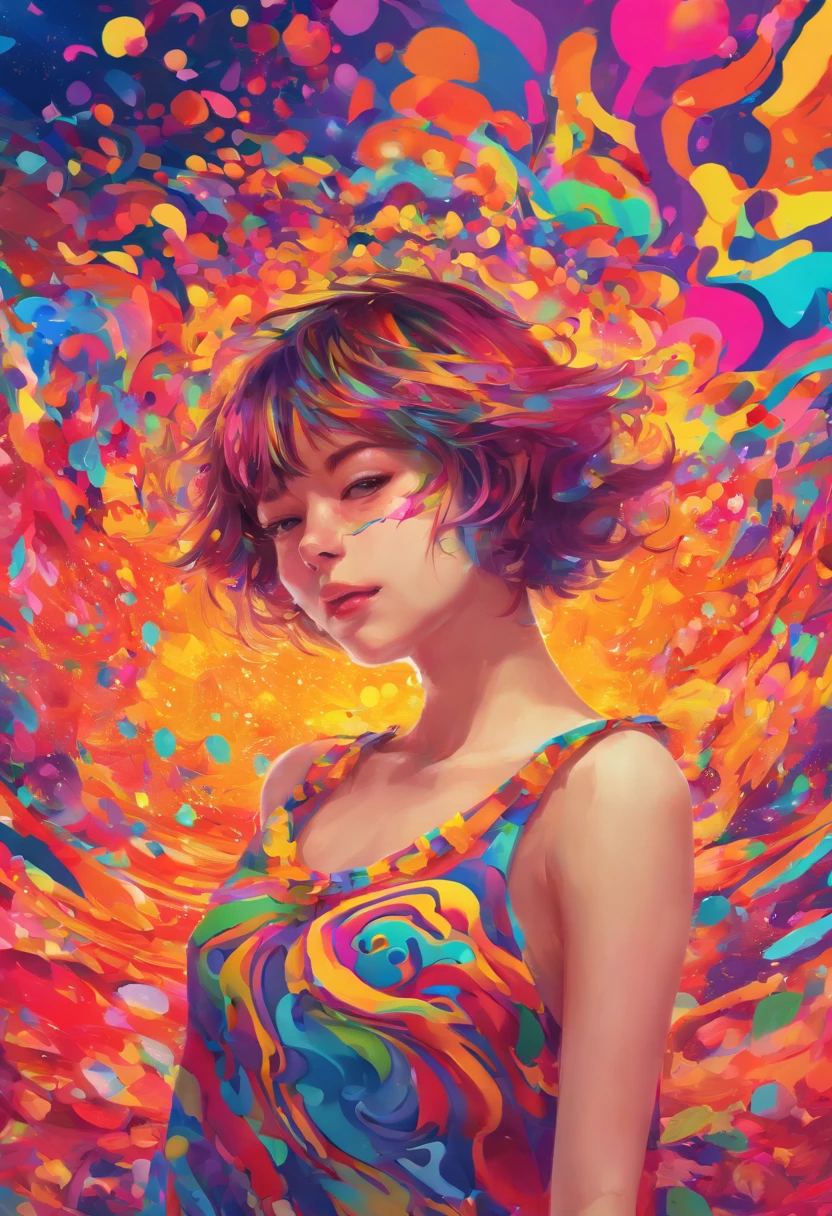 ((top-quality, in 8K,Raw photo)), (Realistic, Photorealsitic: 1.37), (Face Focus: 1.1), Cute Japan Girl No Girl, short-hair, Hair fluttering in the wind, femele、Japan idol system、(Sleeveless: 1.1)、Skirt, C cup breasts,
