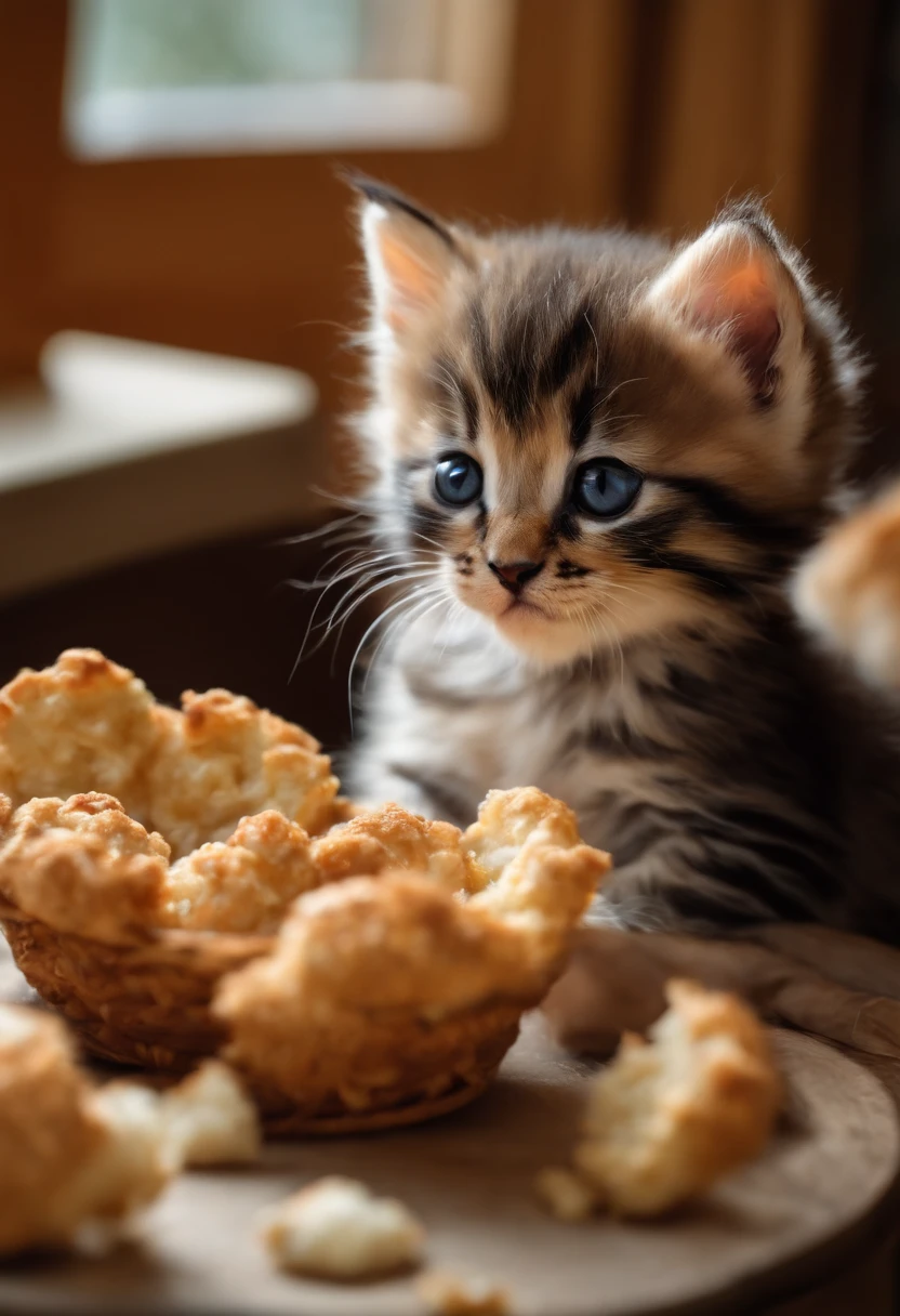 Kittens eat KFC