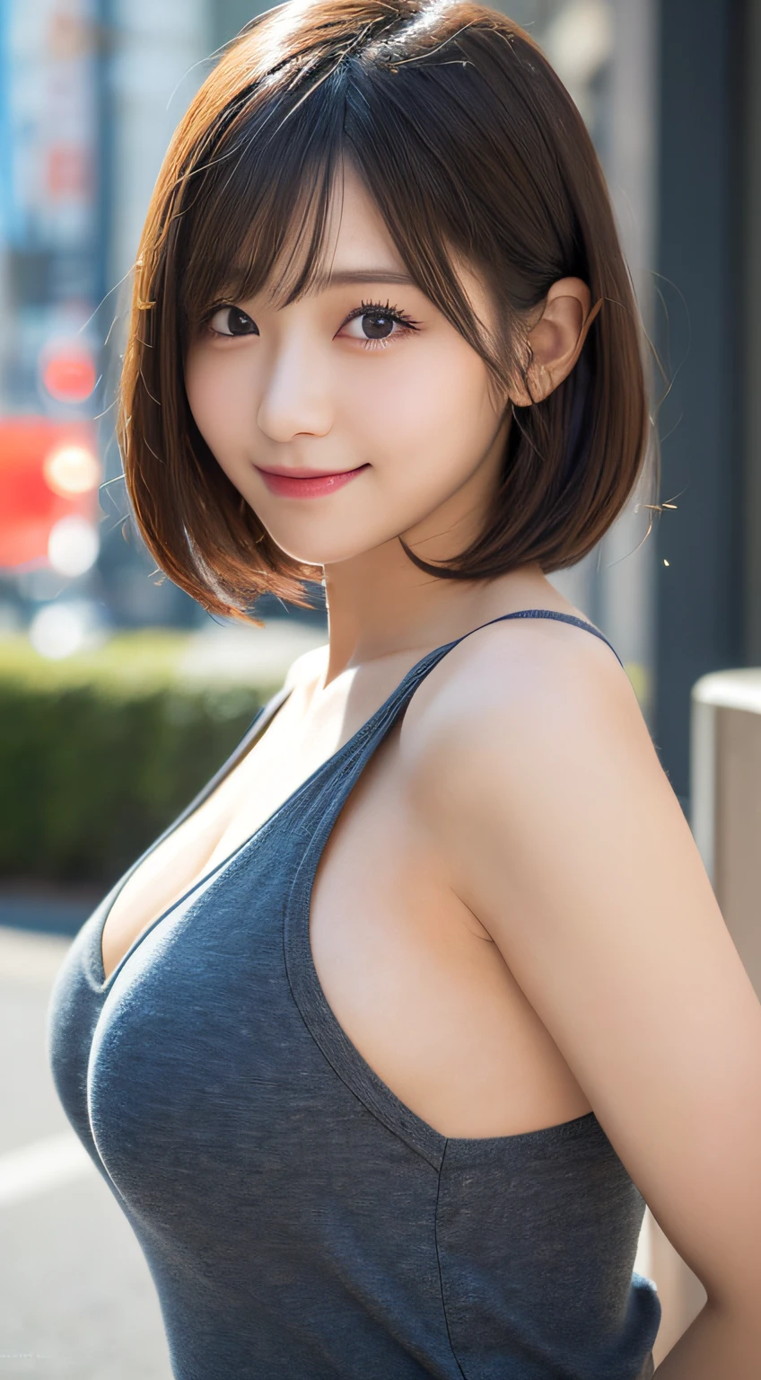 s lips,De S,japanes,Brown hair,beauty legs,Chest,A smile,bobhair,8k,high-level image quality,chest,valley,A sexy,black,full bodyesbian,large,musculature,gym,Tank tops,huge tit,cute face,traning,痴女,Minato City Girls