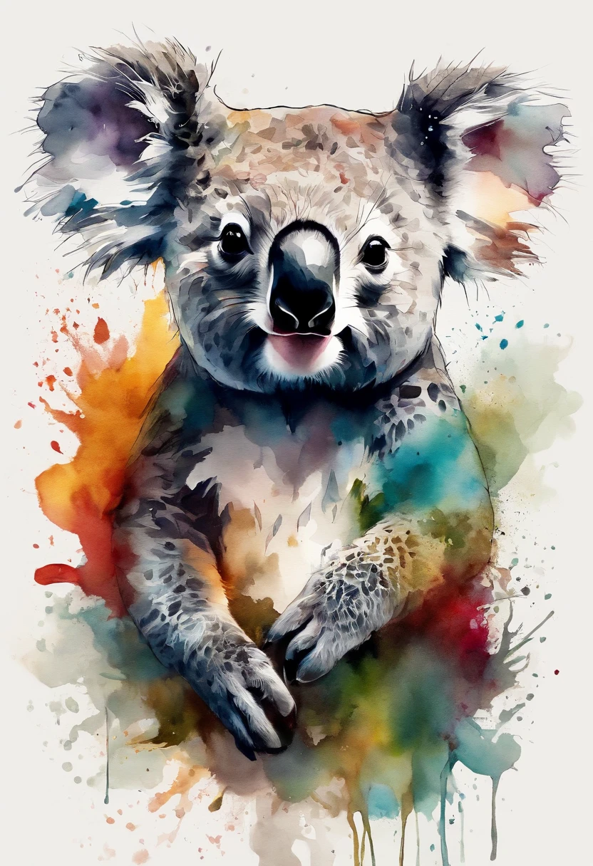 koala, very detailed, by Alberto Seveso, illustration