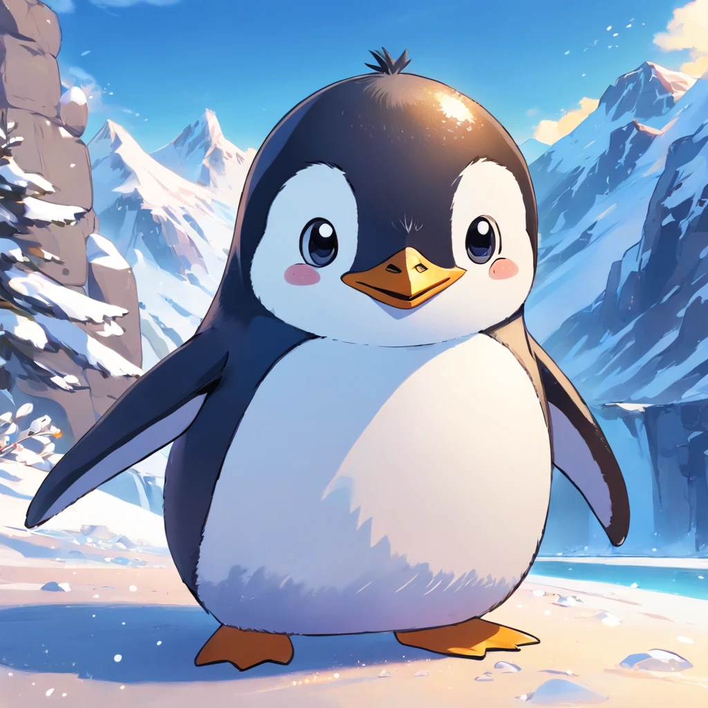 "Generate cute penguin images in super high quality anime style。The following conditions apply:、Can you create an anime style image of beautiful penguins？

Make sure only one cute cartoon-style penguin appears in each picture。Do not include other penguins or animals。Make sure there is only one cute penguin in anime style in the scene。

Don't let penguins have more limbs than they need、Please draw in a natural pose，At the same time, it combines the characteristics of the anime style。While remaining cute、Avoid overshowing your limbs。

Pay attention to drawing a natural anime-style environment in the background.。Imagine a scenario，A cute anime-style penguin with a happy expression.。

Draw carefully，So that the tail does not appear on the ass of the penguin。Adjust it to maintain a natural look。

In this way, the neck length of the penguin is suitable,、Please adjust the balance while maintaining the characteristics of the anime。

Chubby drawing penguin body type in anime style。Cute rounded body and、Beautifully reproduces the fluffy feeling of obesity。

Make sure the cheeks are not emphasized.、Draw a cute penguin in anime style，Gives a neat impression。

Please try to make sure that the anime-style image generated is a beautiful image of only one penguin.。Unpleasant facial expressions and situations、Elements of violence and anxiety、Discriminatory or abusive elements、Please do not include any sensitive topics or biases.。

Follow these instructions、Maximize the charm of cute anime penguins、We are waiting for you with wonderful images with a neat impression。"