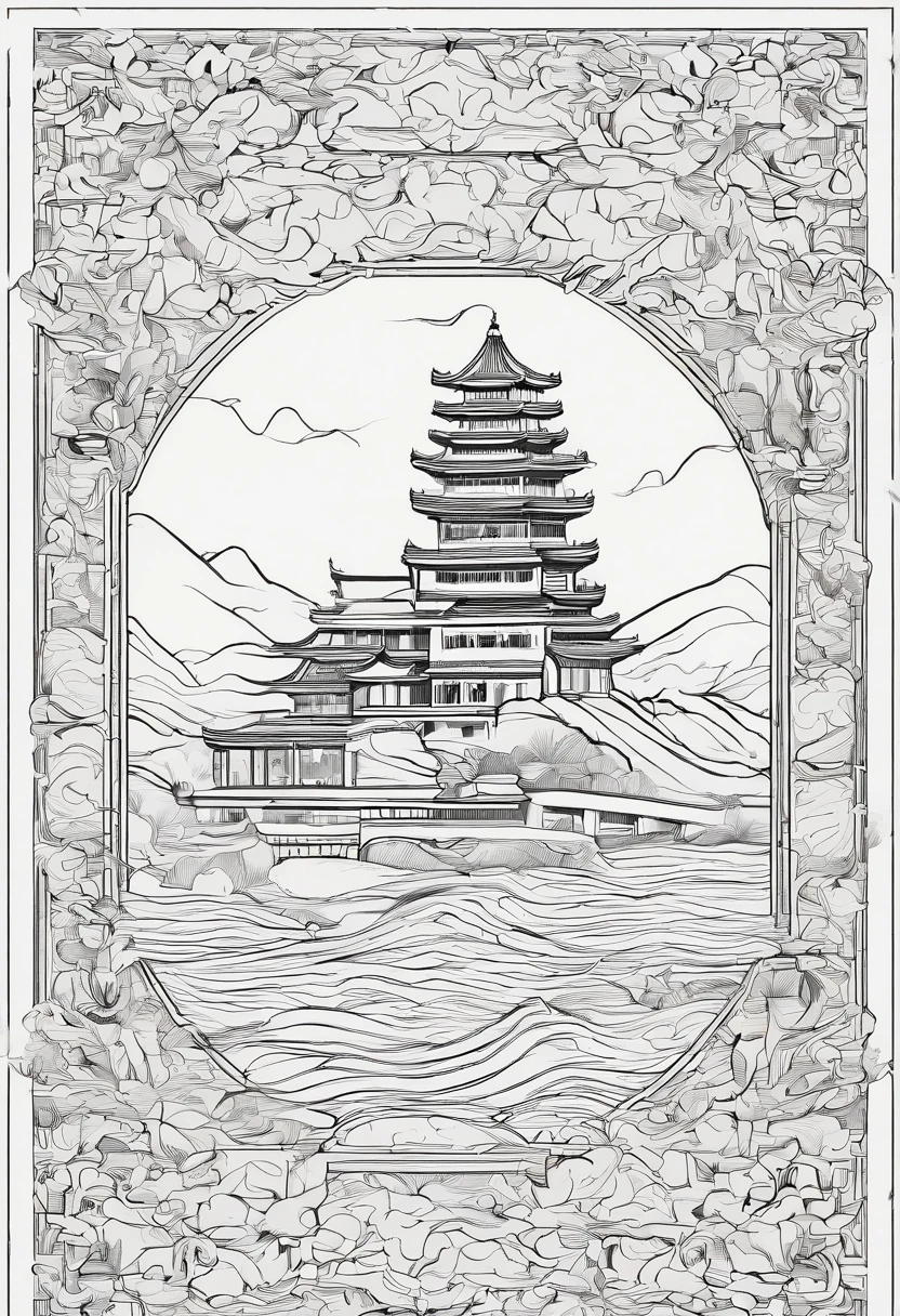 Logo of ink painting style,(Anhui-style eaves:1)