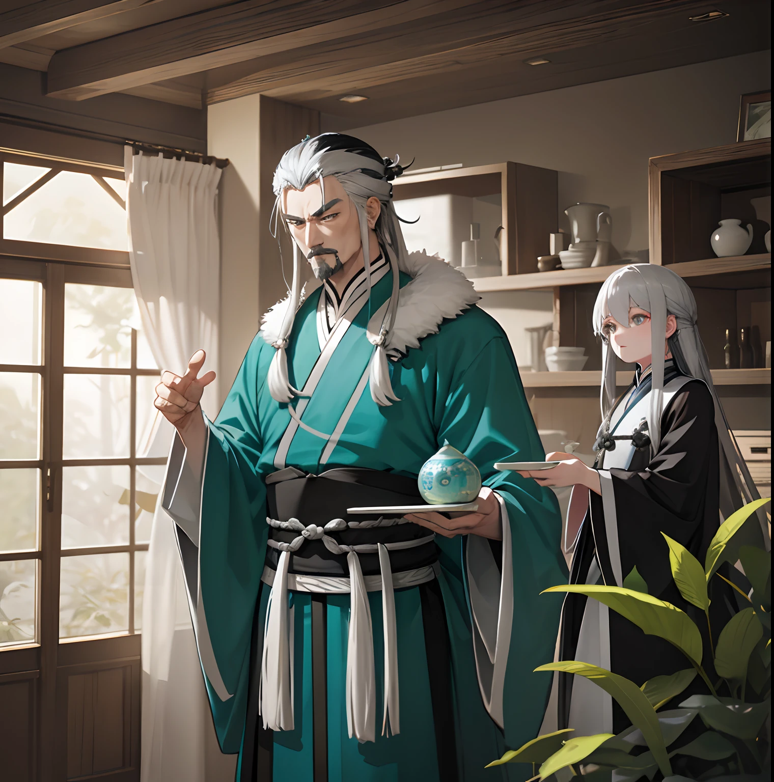 Gray-haired old Zhuge Liang,In your own home,In the forest