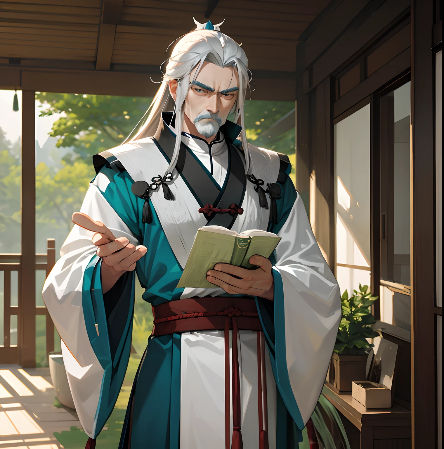 Gray-haired old Zhuge Liang,In your own home,In the forest