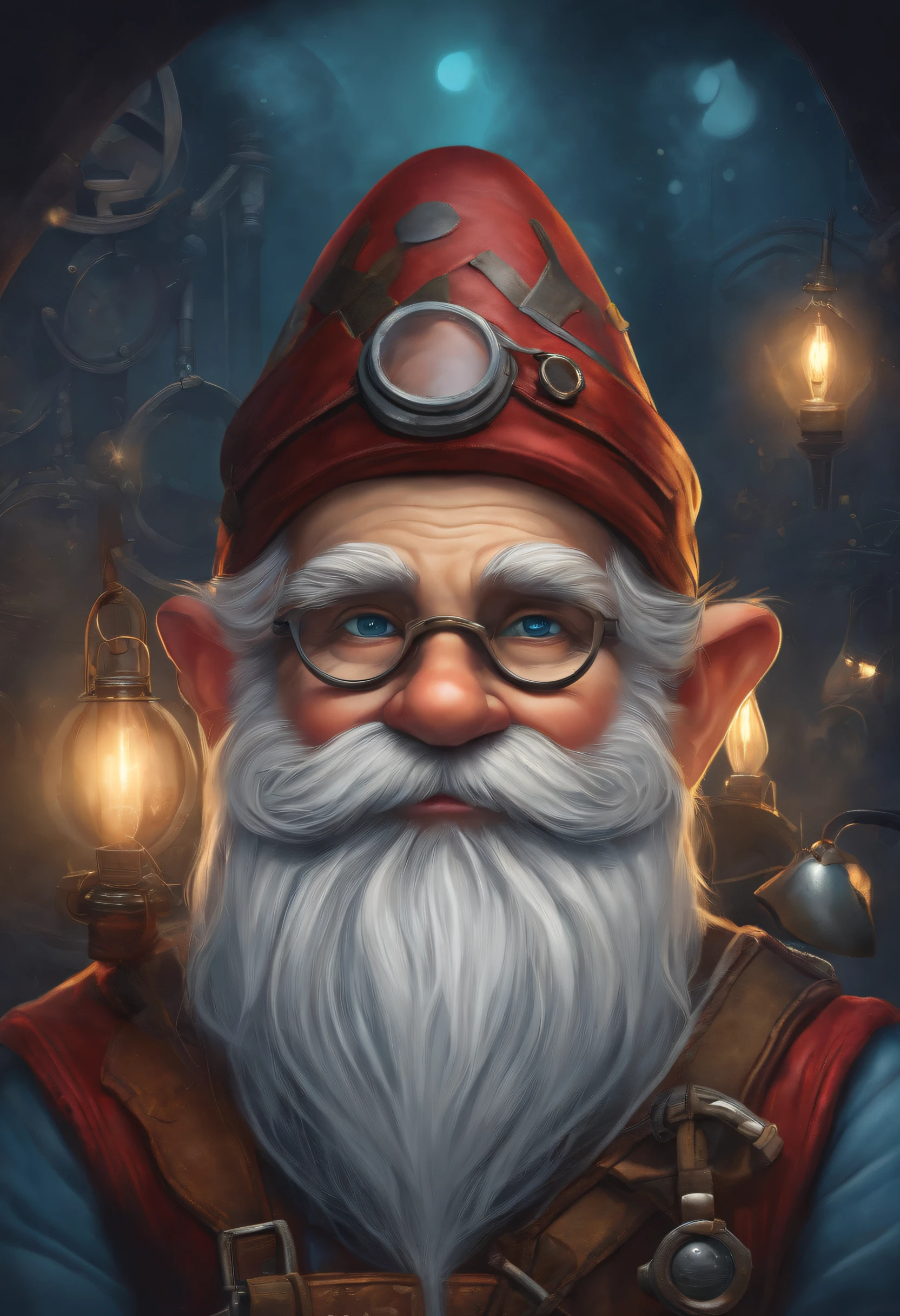 Comic book style of gnome tinkerer