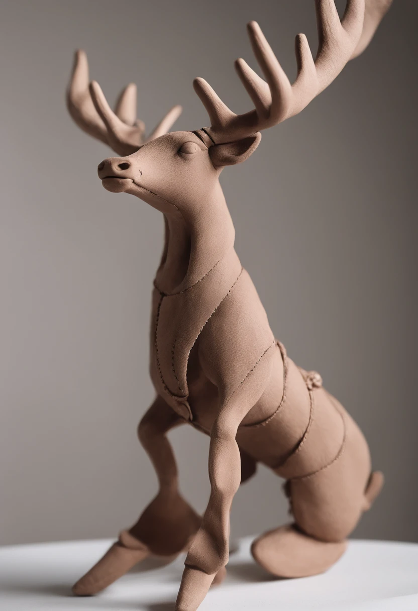 (detailed, Realistic), detailed background, BREAK ((Smooth Stone skin, Stone petrification)), Standing, Male, Anthro, Bunny, digitigrade, bunny feet, long bunny ears, Large bunny face, scared, Art museum background, BREAK (best quality, 4k, 2k, (intricate:0.9), (high detail:1.4), subsurface scattering)