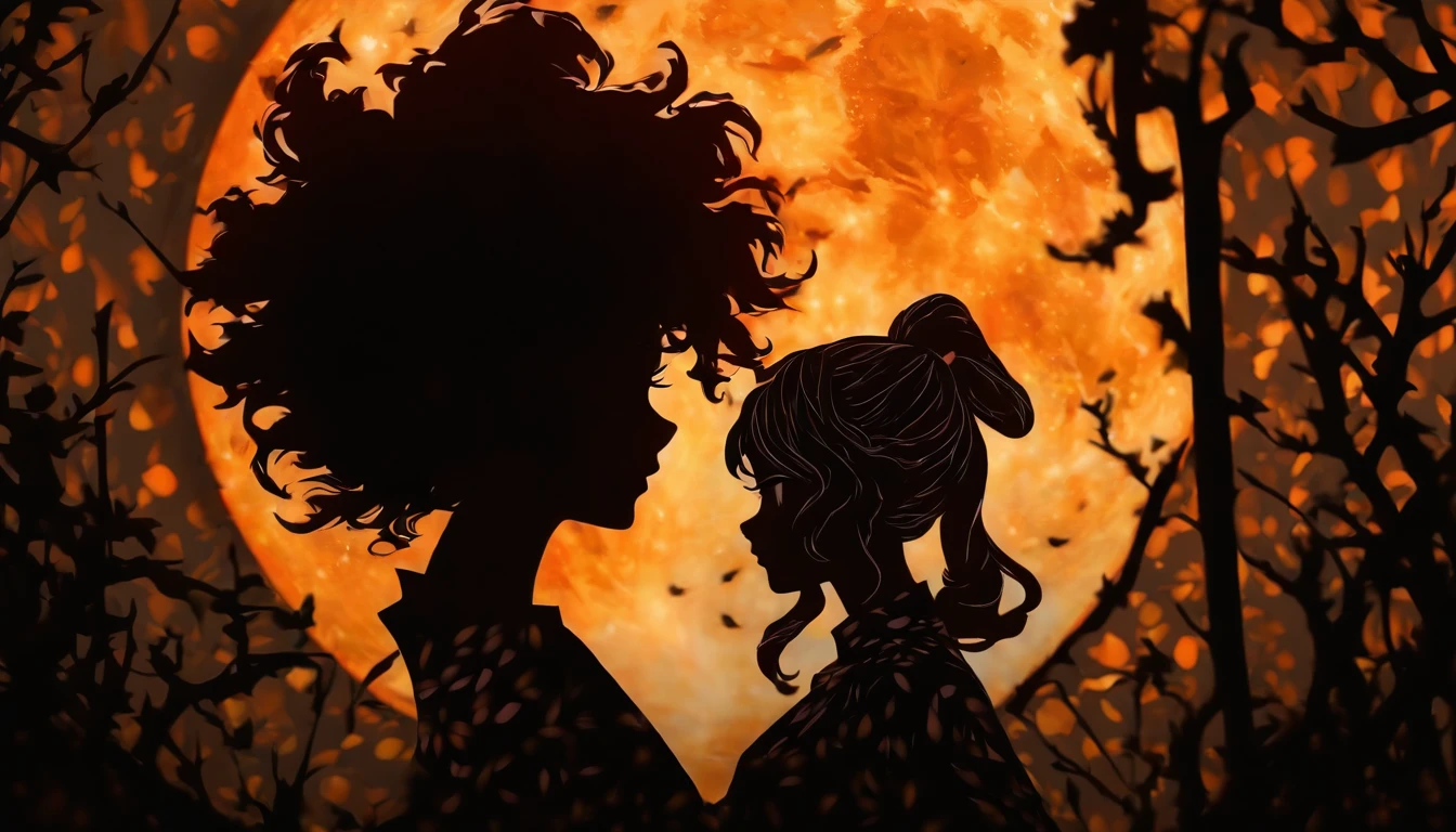 (Silhouette Art,cutouts:1.6)
(((Paper cutting art,A world where only black exists:1.3)
(Cowboy Shot),1 girl,Solo,
(Girl in dress,profile:1.2),white, Clear and beautiful face,Countless meteors、The Moon Behind、Empty train
break
(Dark Moon)
Textured glass background,Tarot card atmosphere