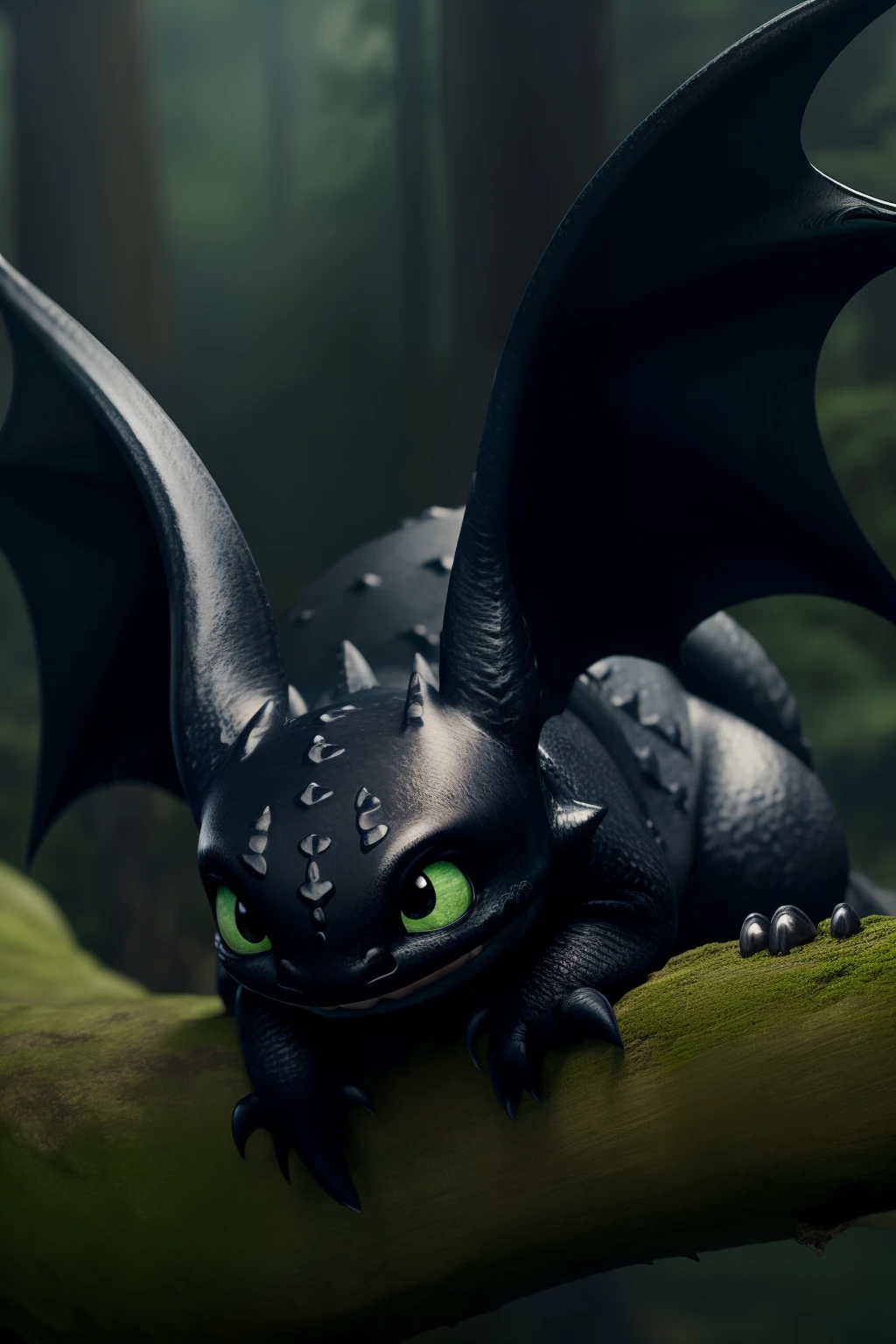 Toothless dragon butt with a tail.