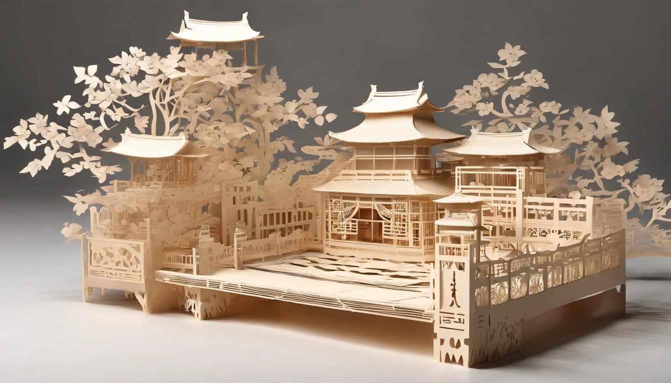 Masterpiece, arte em papel cortado,Chinese folk craftsmanship、Intangible Cultural Heritage of Humanity