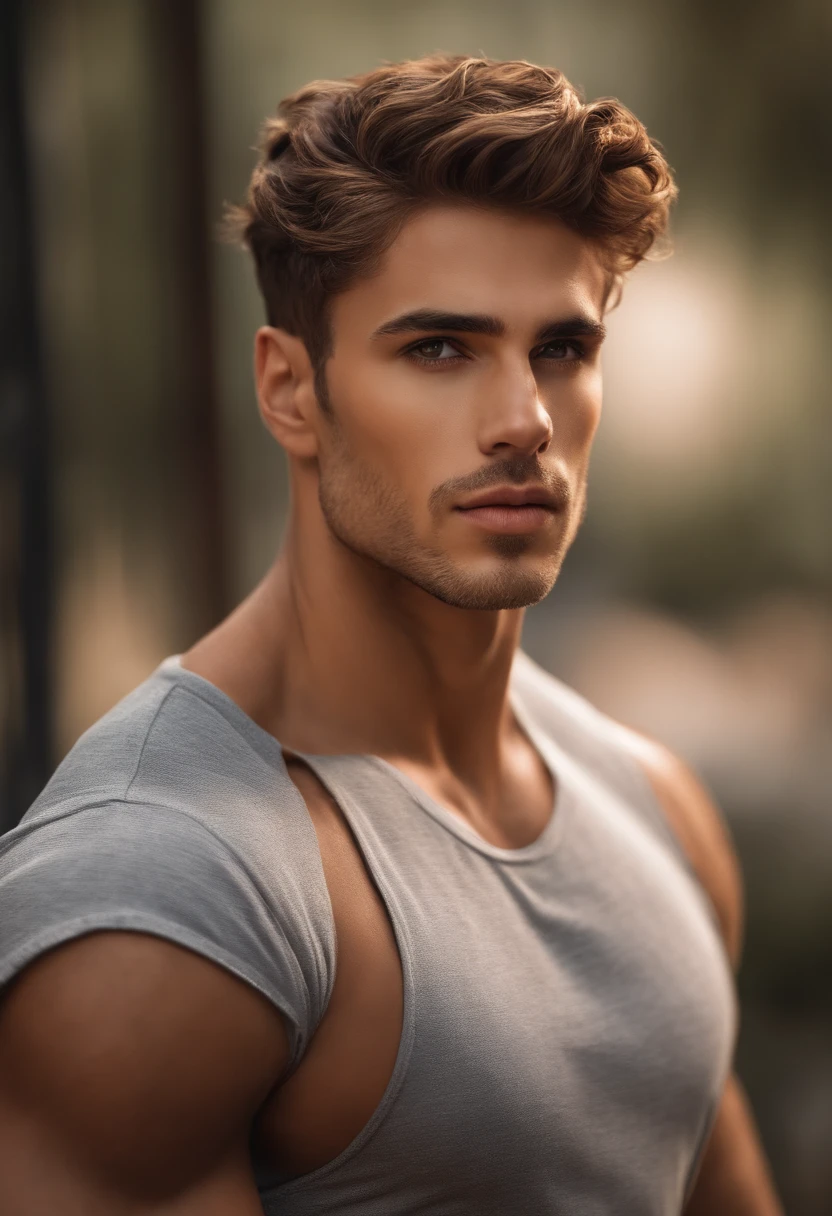 photography, male perfection, strong jawline, full lips, Roman nose, bold hair, hazel eyes, hyper realistic, 8k --v 4