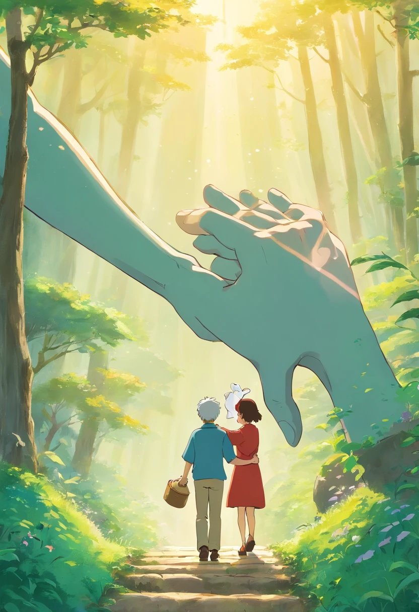 Show a man extending a helping hand to someone in need, illustrating the positive impact of leadership through empathy and compassion.
. 2d flat illustration minimal