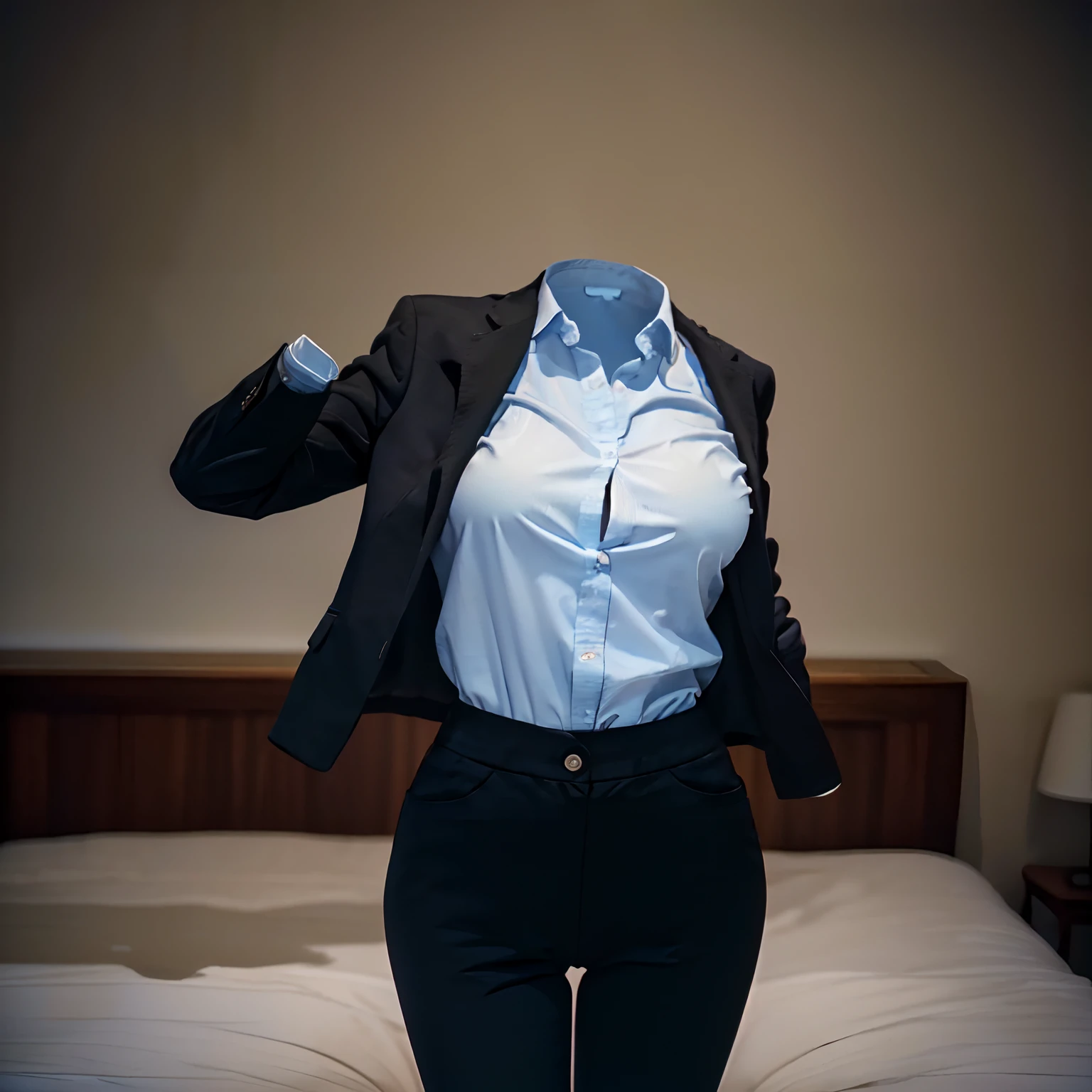 school uniform and leggings, ((invisible, no humans:1.5, headless:1.5, handless, legless)), big breast, (close-up to breast), on bed,
(8k, RAW photo, best quality, masterpiece:1.2), (realistic, photo-realistic:1.37),photon mapping, radiosity, ((Hasselblad photography)),physically-based rendering,