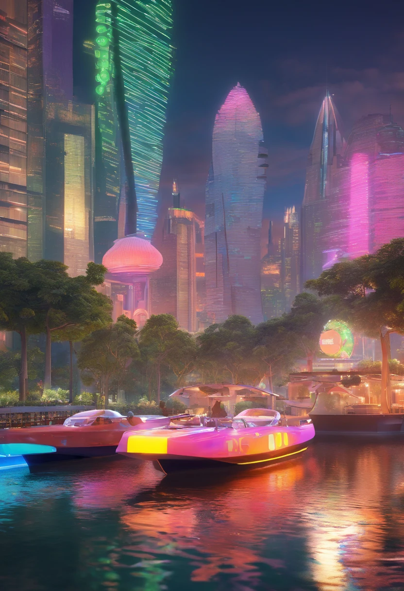 National Day Event，national day，VR poster，AR，VR，Metaverse，Holographic floating elements，sense of science and technology，Futuristic，Urban cultural tourism，Scenic spots，Event poster，Extremely fine，detail-rich，The best work