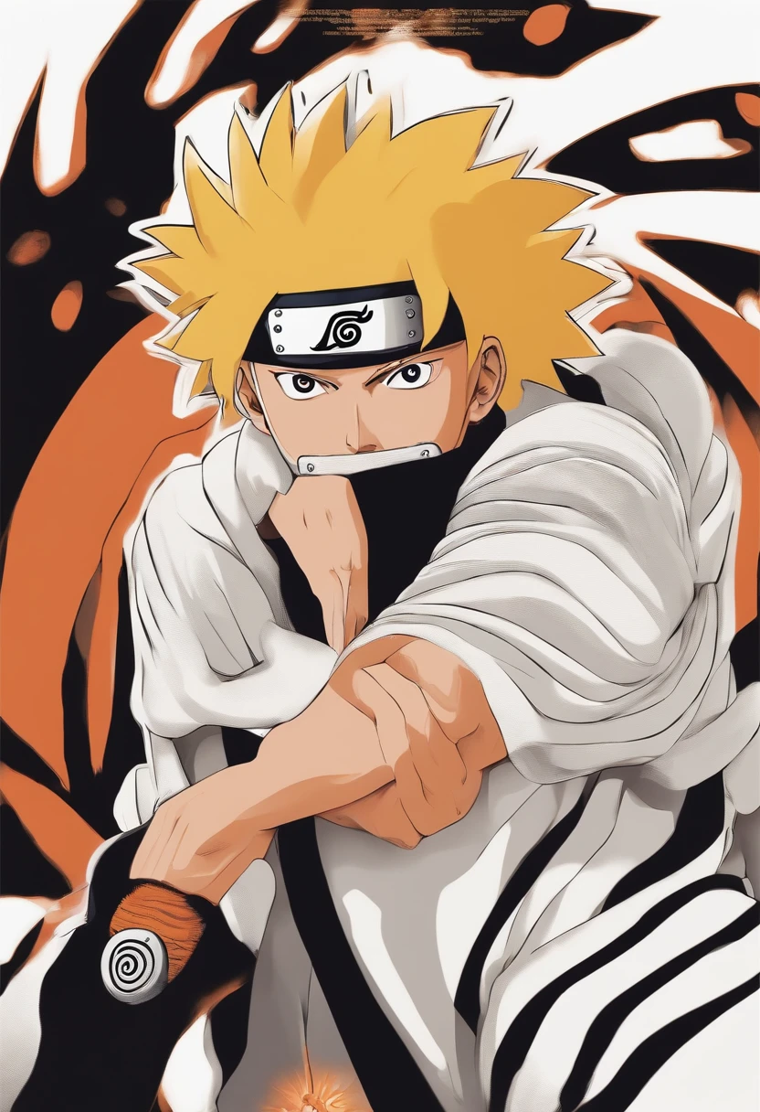 "Create breathtaking movie posters inspired by Masashi Kishimoto's Naruto, Showing off the legendary Naruto Uzumaki in glory."、fullnude、Raised sexy