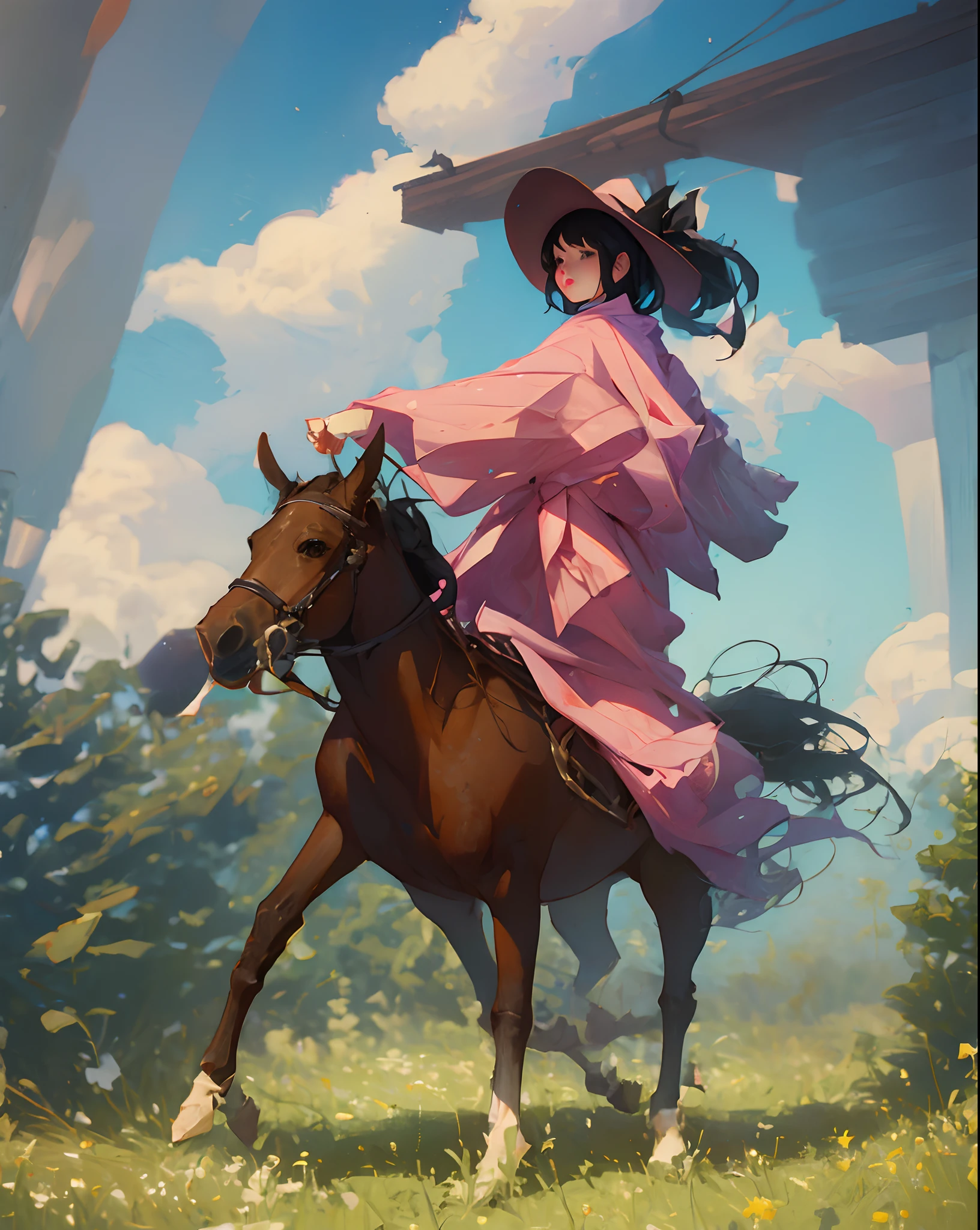 Horse riding　girl with