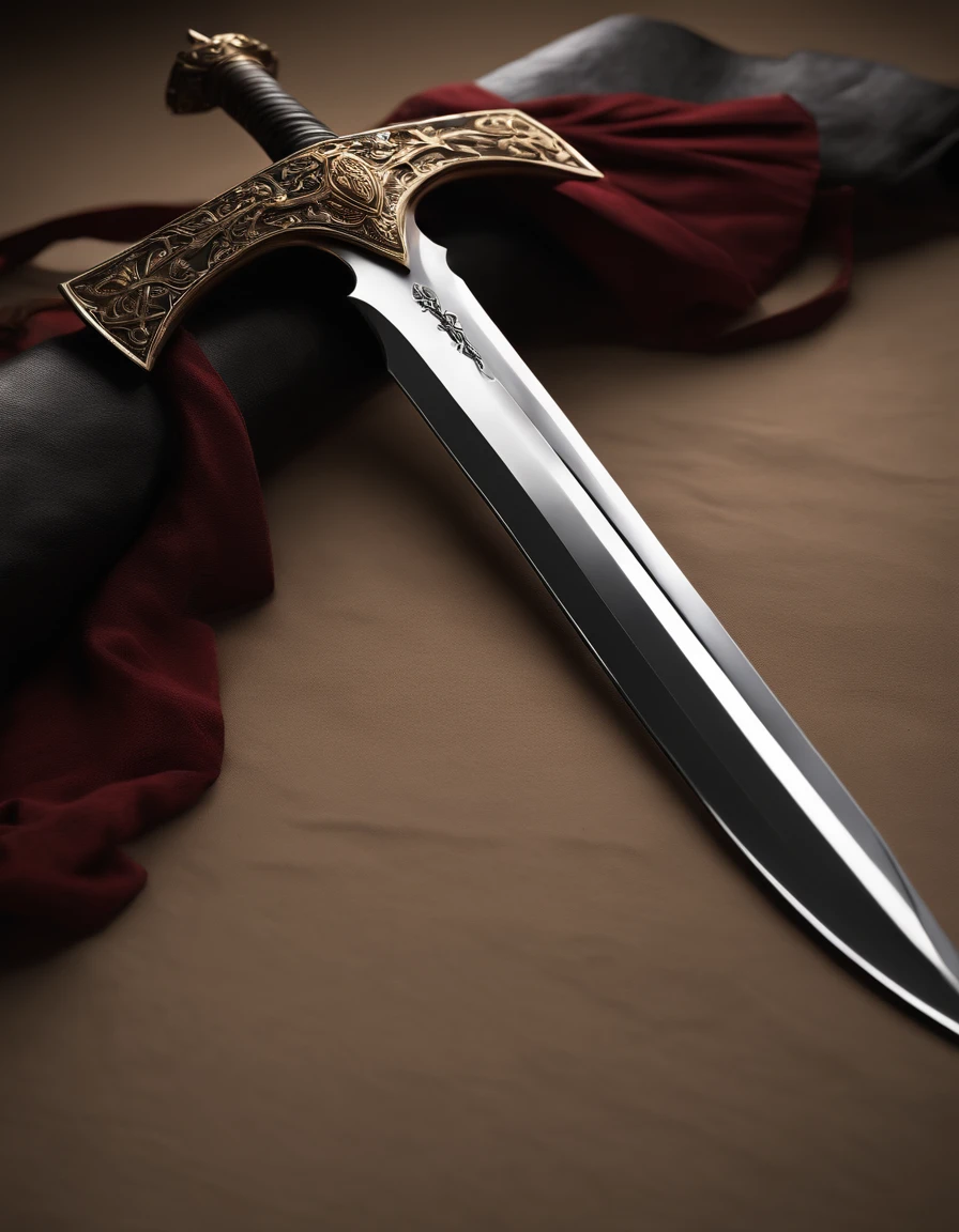 detailed sword, lying on the ground