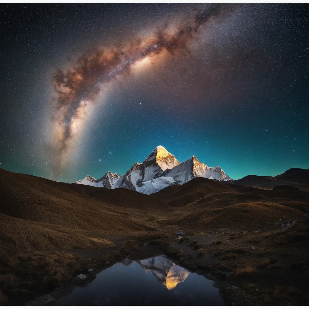 Master Parts、Superior Quality、superior image quality、The 8k quality、Beautiful pictures of the starry sky、magnifica、Arched Milky Way:1.25、Mount Everest:1.5