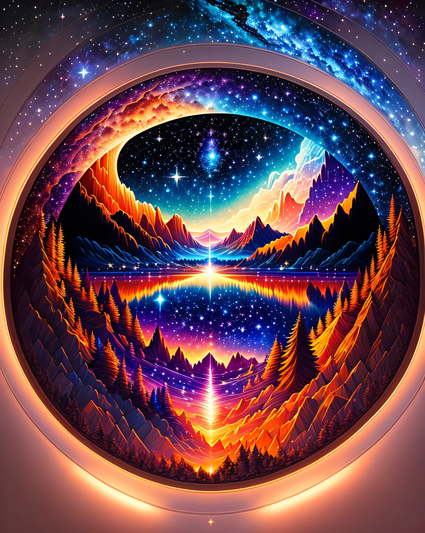 A beautiful earth filled with space and stars, intricate, masterpiece, expert, insanely detailed, 4k, composition, framing, centered, symmetry, painted, intricate, volumetric lighting, beautiful, rich deep colors masterpiece, sharp focus, ultra detailed, in the style of dan mumford and marc simonetti, astrophotography