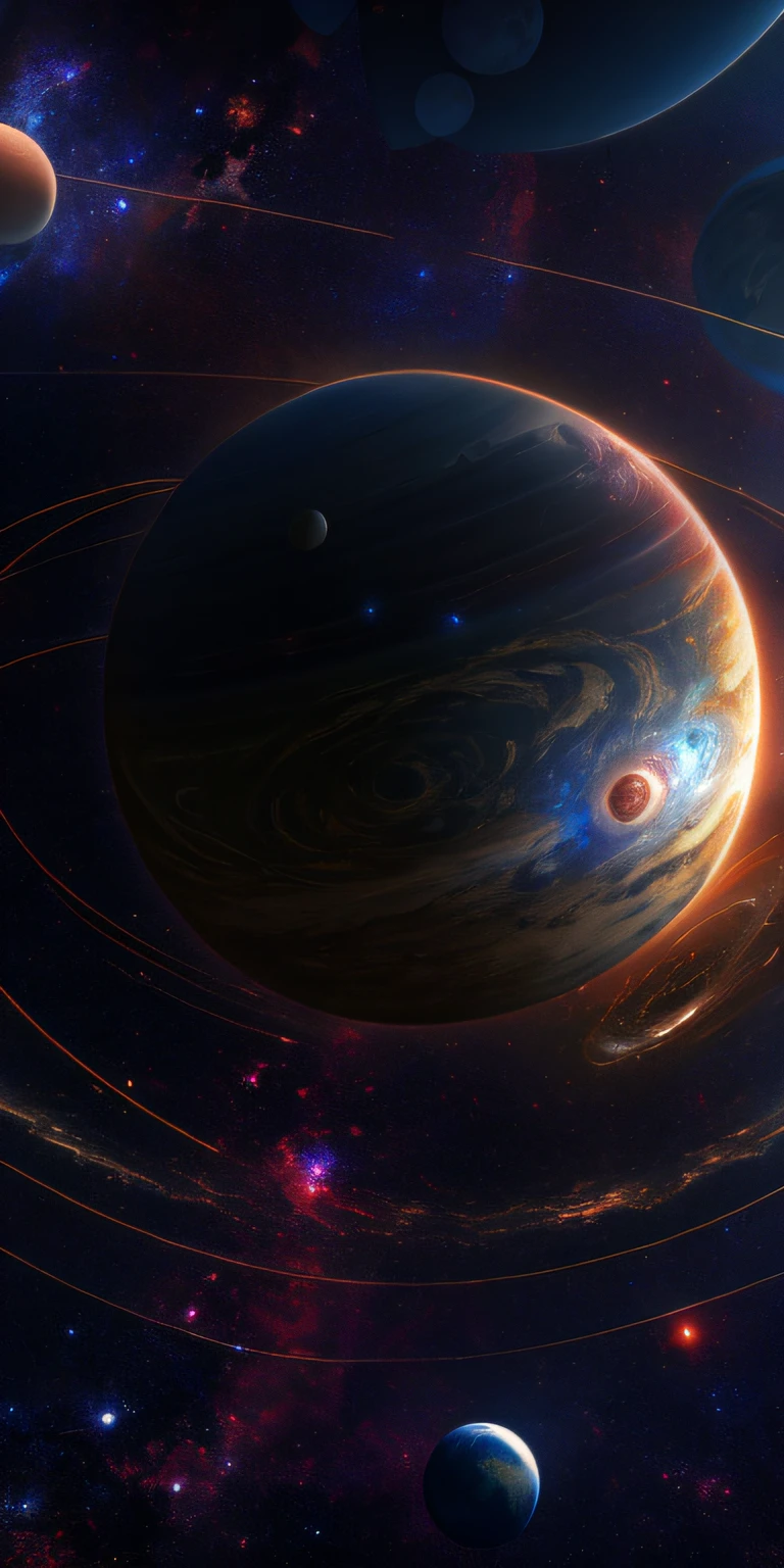masterpiece, best quality, high quality, extremely detailed CG unity 8k wallpaper, Depth of Field, HDR,,Photorealistic,extremely detailed, Intricate, High Detail, universe, space, galaxy, stars, planets, astronomy, cosmos, celestial, nebula, black hole, solar system, cosmic rays, supernova, deep space, astronomical objects